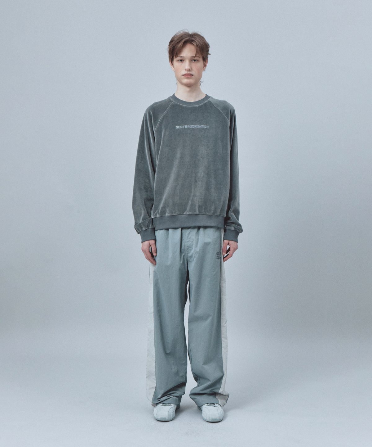 레스트앤레크레이션(REST&RECREATION) STITCH NYLON PANTS - GREY