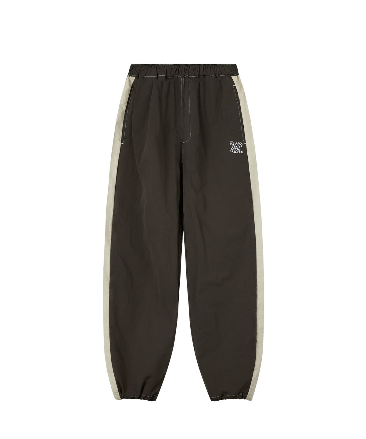 레스트앤레크레이션(REST&RECREATION) STITCH NYLON PANTS - BROWN