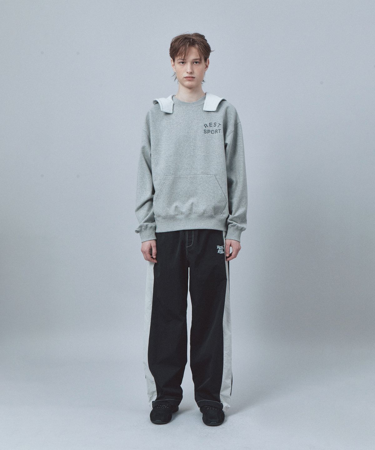 레스트앤레크레이션(REST&RECREATION) STITCH NYLON PANTS - BLACK
