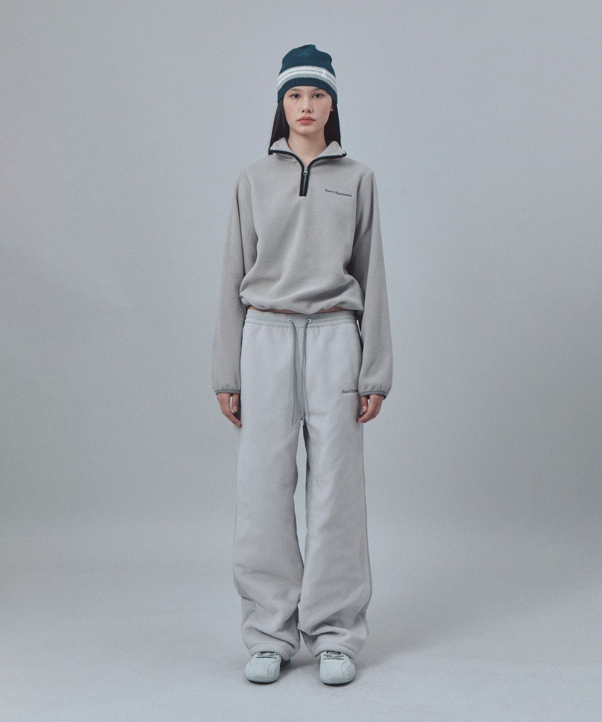 레스트앤레크레이션(REST&RECREATION) QUILTED JOGGER PANTS - LIGHT GREY