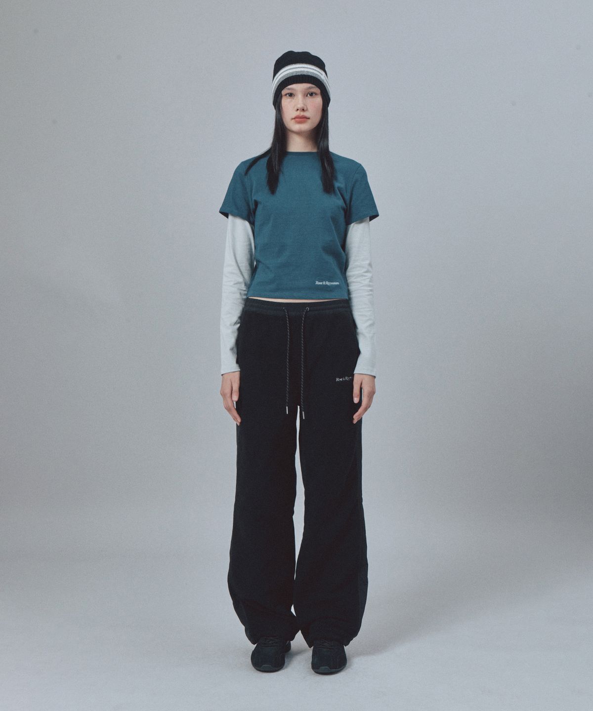 레스트앤레크레이션(REST&RECREATION) QUILTED JOGGER PANTS - BLACK