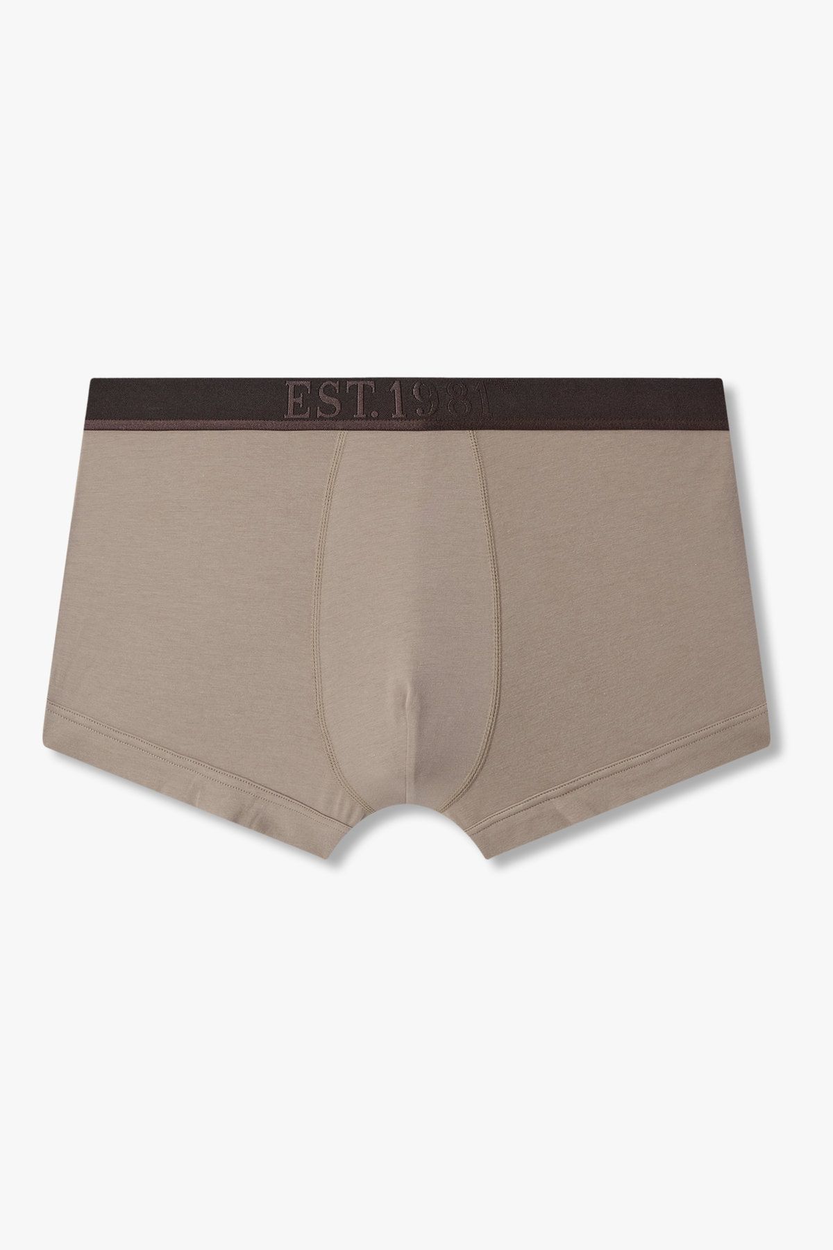 엠포리오 아르마니 언더웨어(EMPORIO ARMANI UNDERWEAR) 남성 글로시 레터링 밴딩 코튼 드로즈_라이트 브라운 0815312324