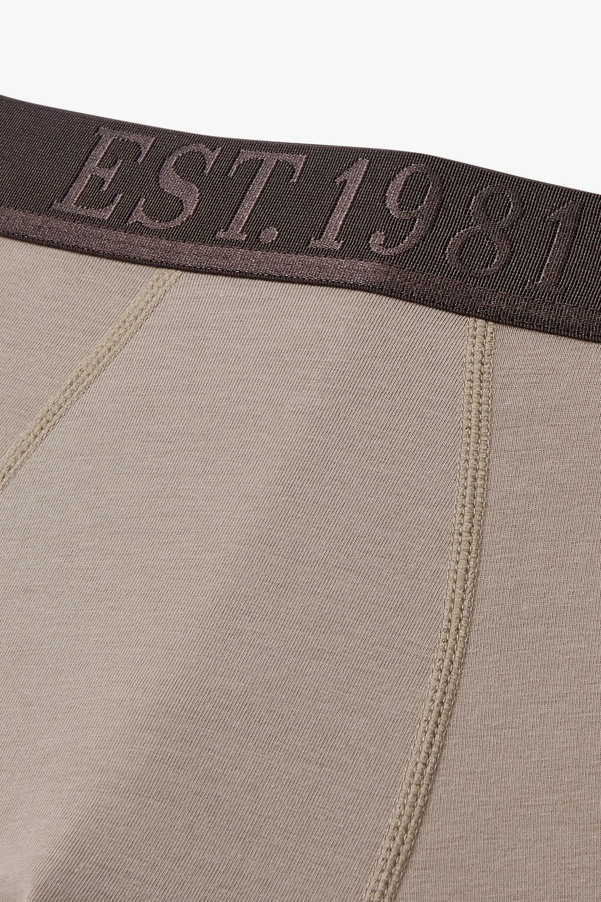 엠포리오 아르마니 언더웨어(EMPORIO ARMANI UNDERWEAR) 남성 글로시 레터링 밴딩 코튼 드로즈_라이트 브라운 0815312324