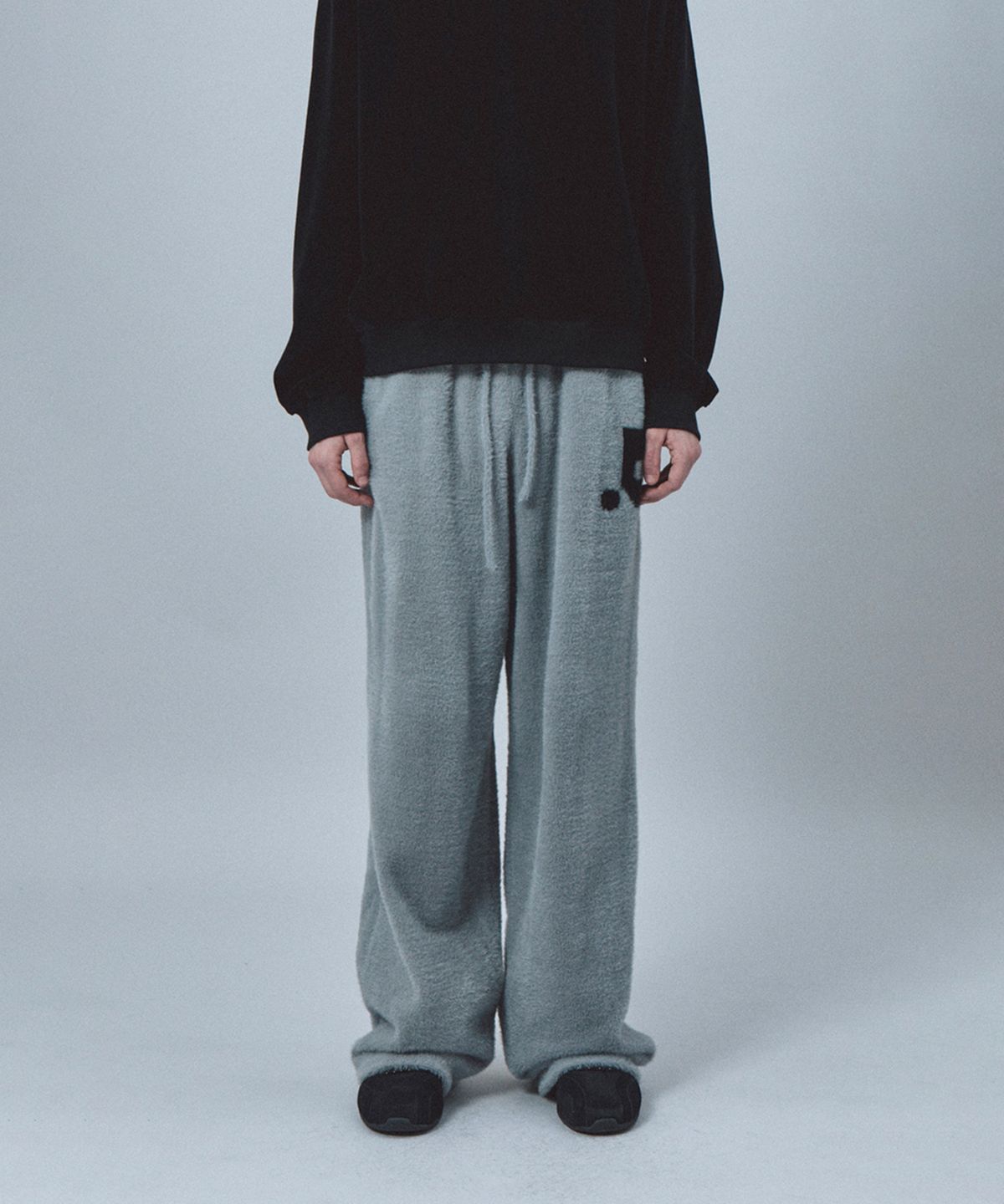 레스트앤레크레이션(REST&RECREATION) HAIRY KNIT PANTS - GREY