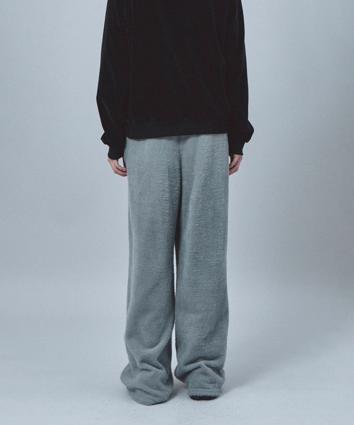 레스트앤레크레이션(REST&RECREATION) HAIRY KNIT PANTS - GREY