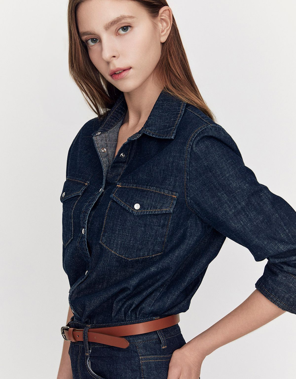 지오다노(GIORDANO) 웨스턴 데님 셔츠 345906 [3color]