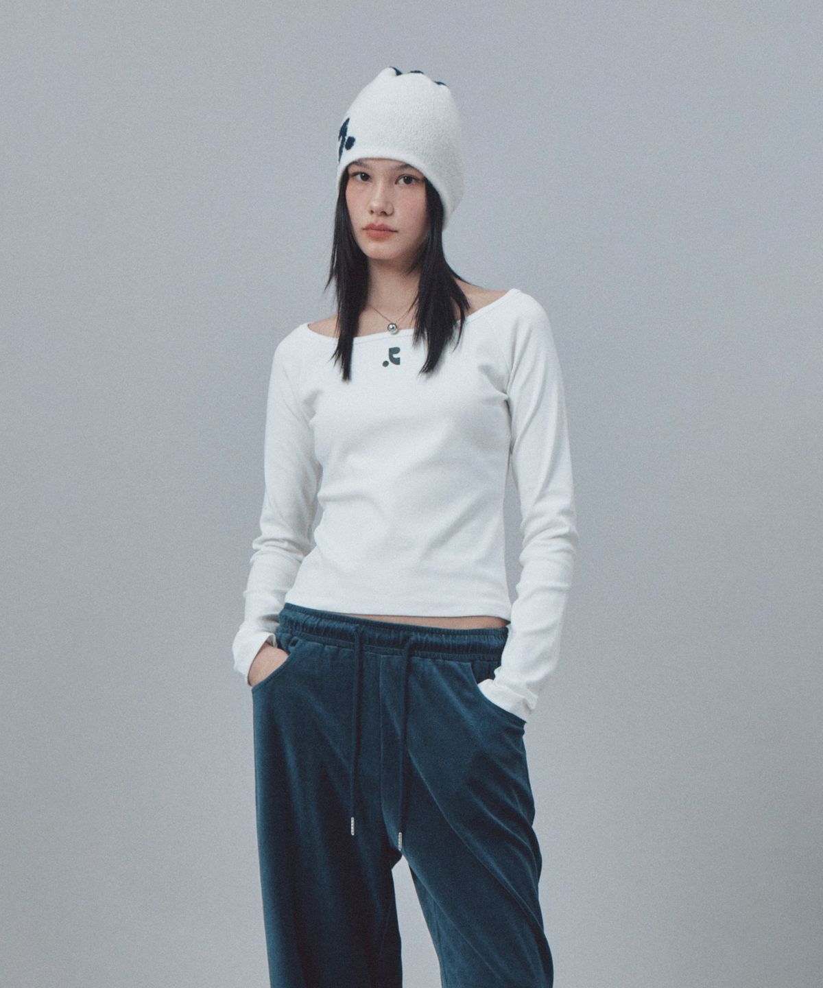 레스트앤레크레이션(REST&RECREATION) REVERSIBLE KNIT BEANIE - NAVY