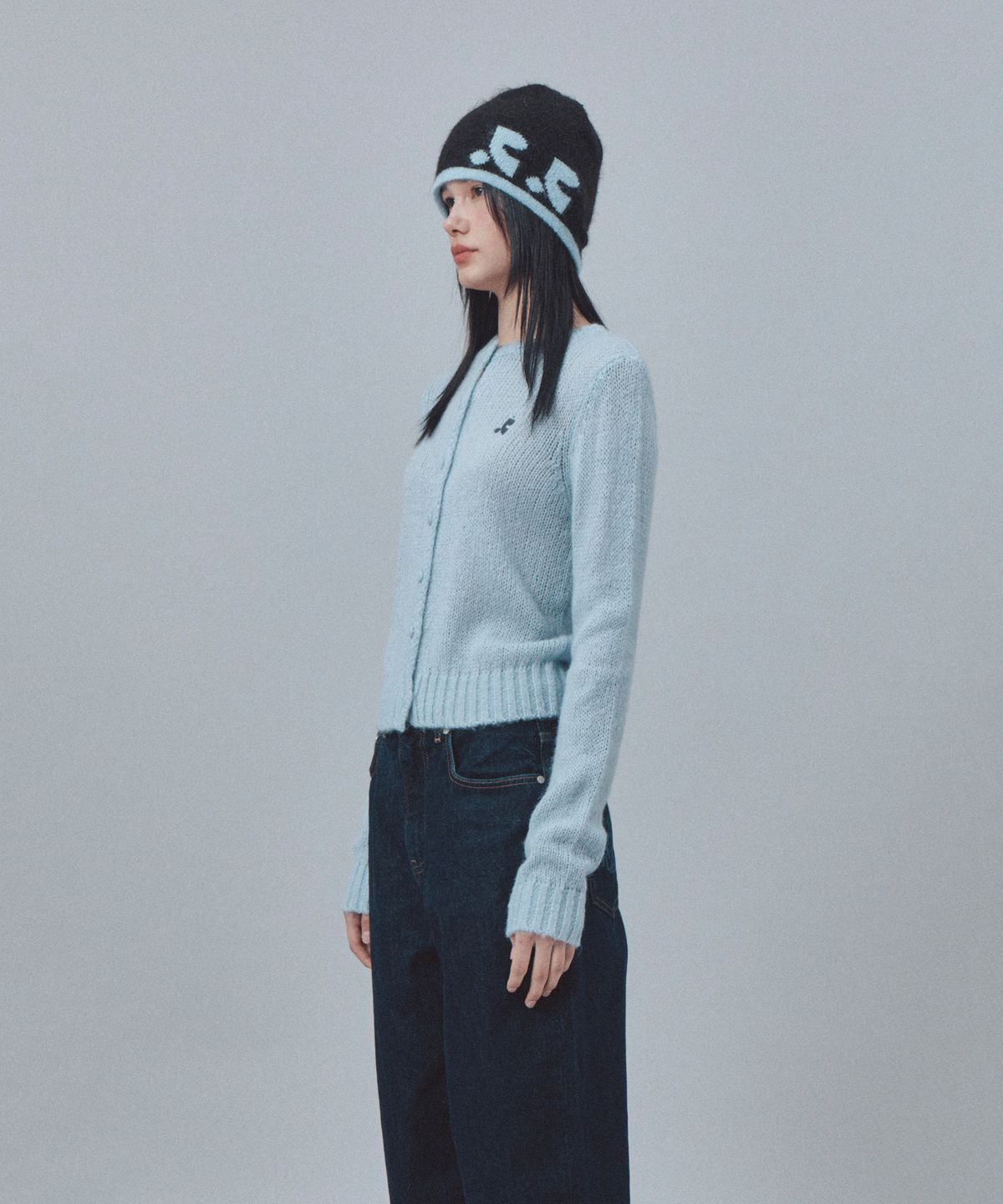 레스트앤레크레이션(REST&RECREATION) REVERSIBLE KNIT BEANIE - BLACK