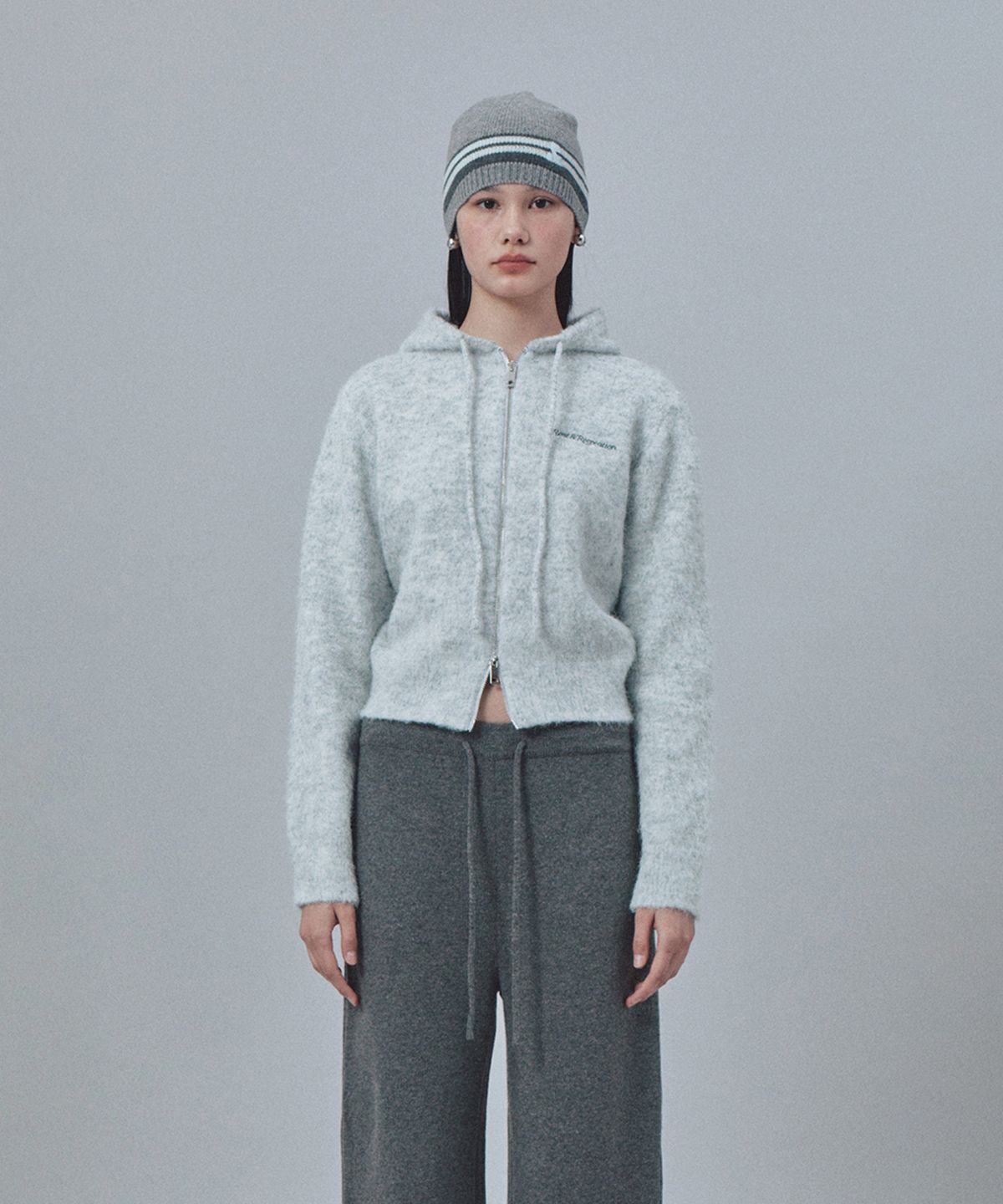 레스트앤레크레이션(REST&RECREATION) LINE COLORATION BEANIE - GREY
