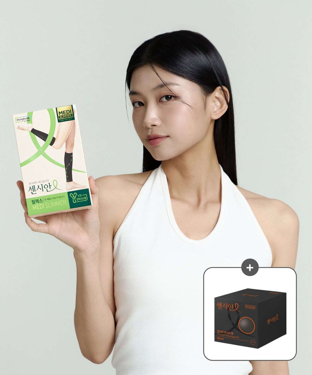 동국제약(DONGKOOK PHARM) [종아리케어SET] 센시안 릴렉스 블랙 + [증정] 마사지볼