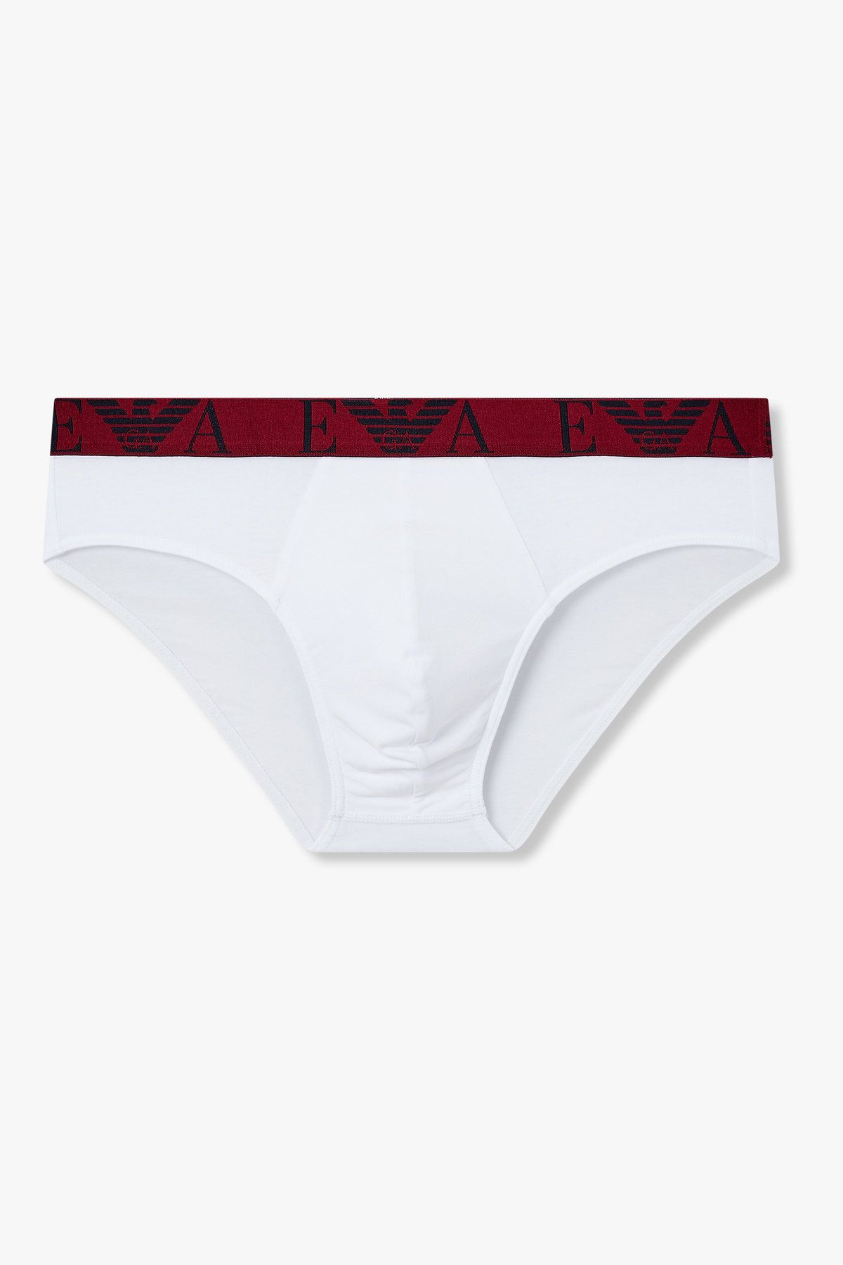 엠포리오 아르마니 언더웨어(EMPORIO ARMANI UNDERWEAR) 남성 빅 이글 로고 밴딩 코튼 브리프_화이트 0815311308