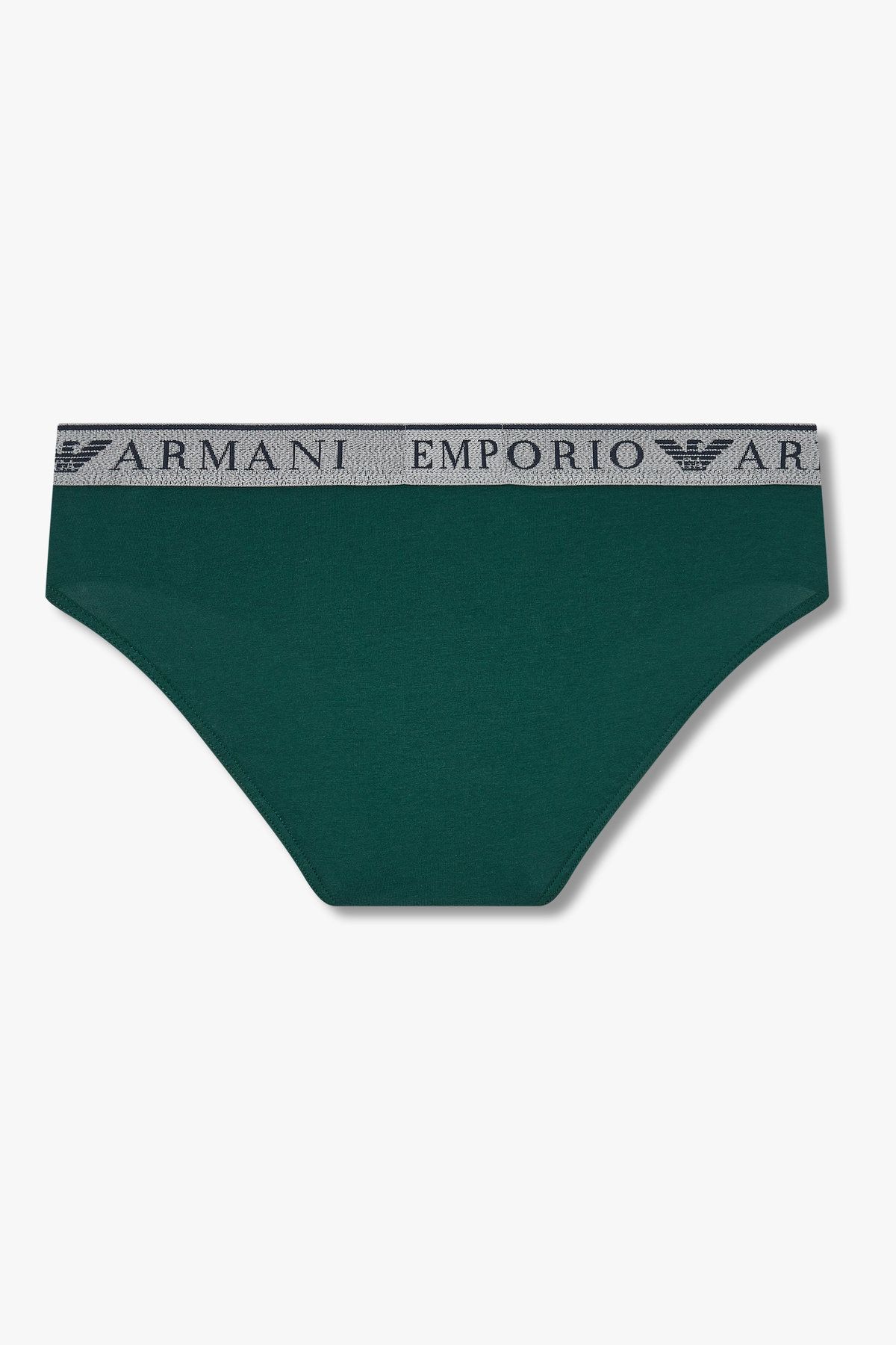 엠포리오 아르마니 언더웨어(EMPORIO ARMANI UNDERWEAR) 남성 라인 로고 밴딩 코튼 브리프_그린 0815311004
