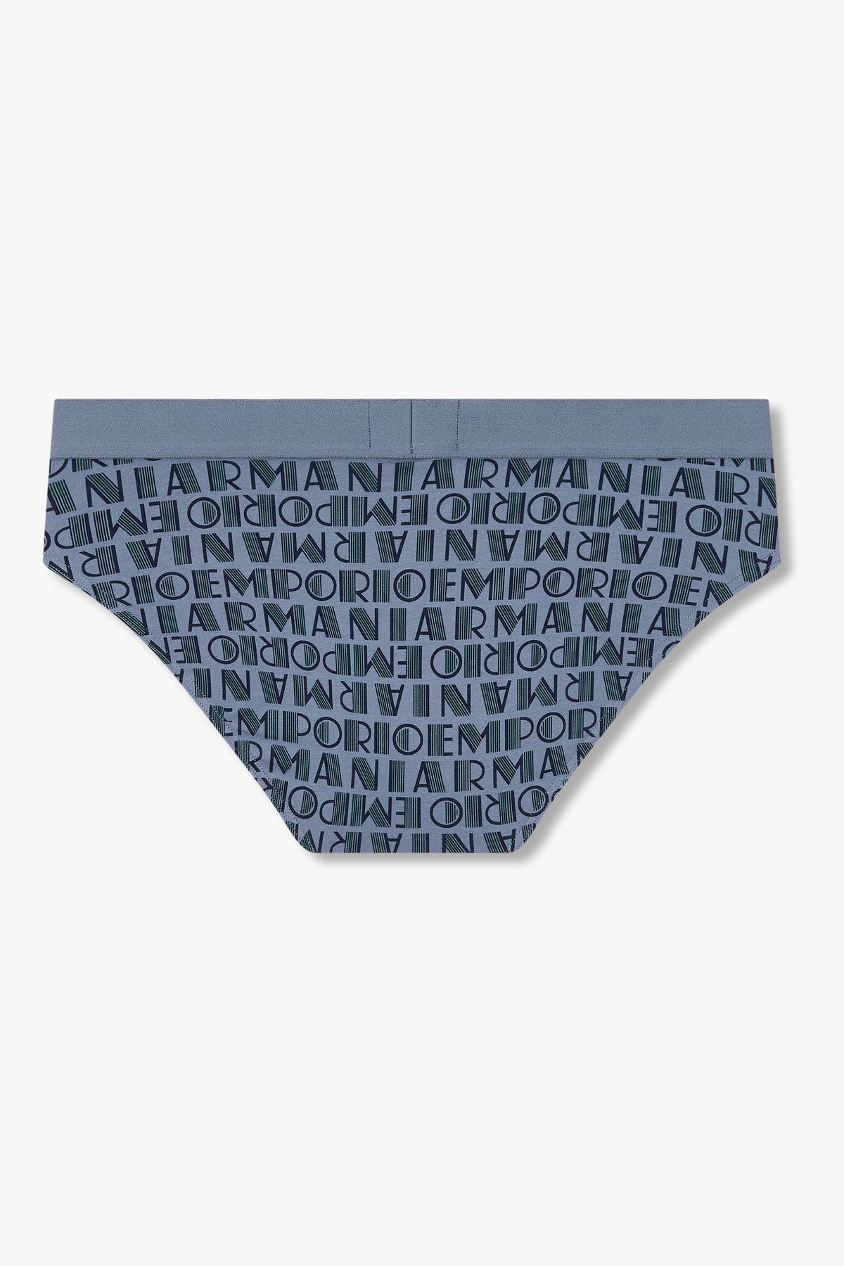 엠포리오 아르마니 언더웨어(EMPORIO ARMANI UNDERWEAR) 남성 이글 밴딩 패턴드 코튼 브리프_라이트 인디고 0815311039