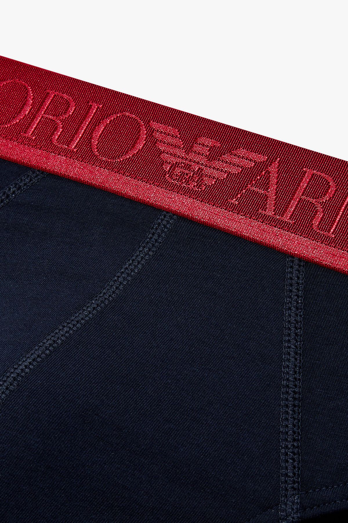 엠포리오 아르마니 언더웨어(EMPORIO ARMANI UNDERWEAR) 남성 글로시 레터링 밴딩 코튼 브리프_네이비 0815311317