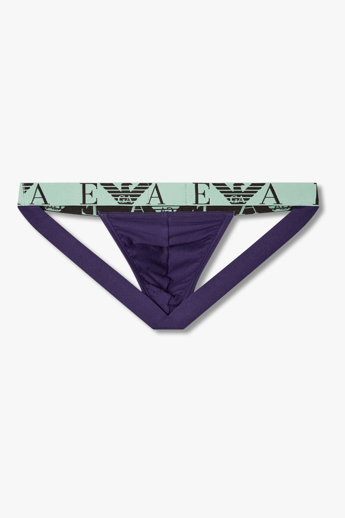 엠포리오 아르마니 언더웨어(EMPORIO ARMANI UNDERWEAR) 남성 빅 이글 로고 코튼 작스트랩_퍼플 0815310003