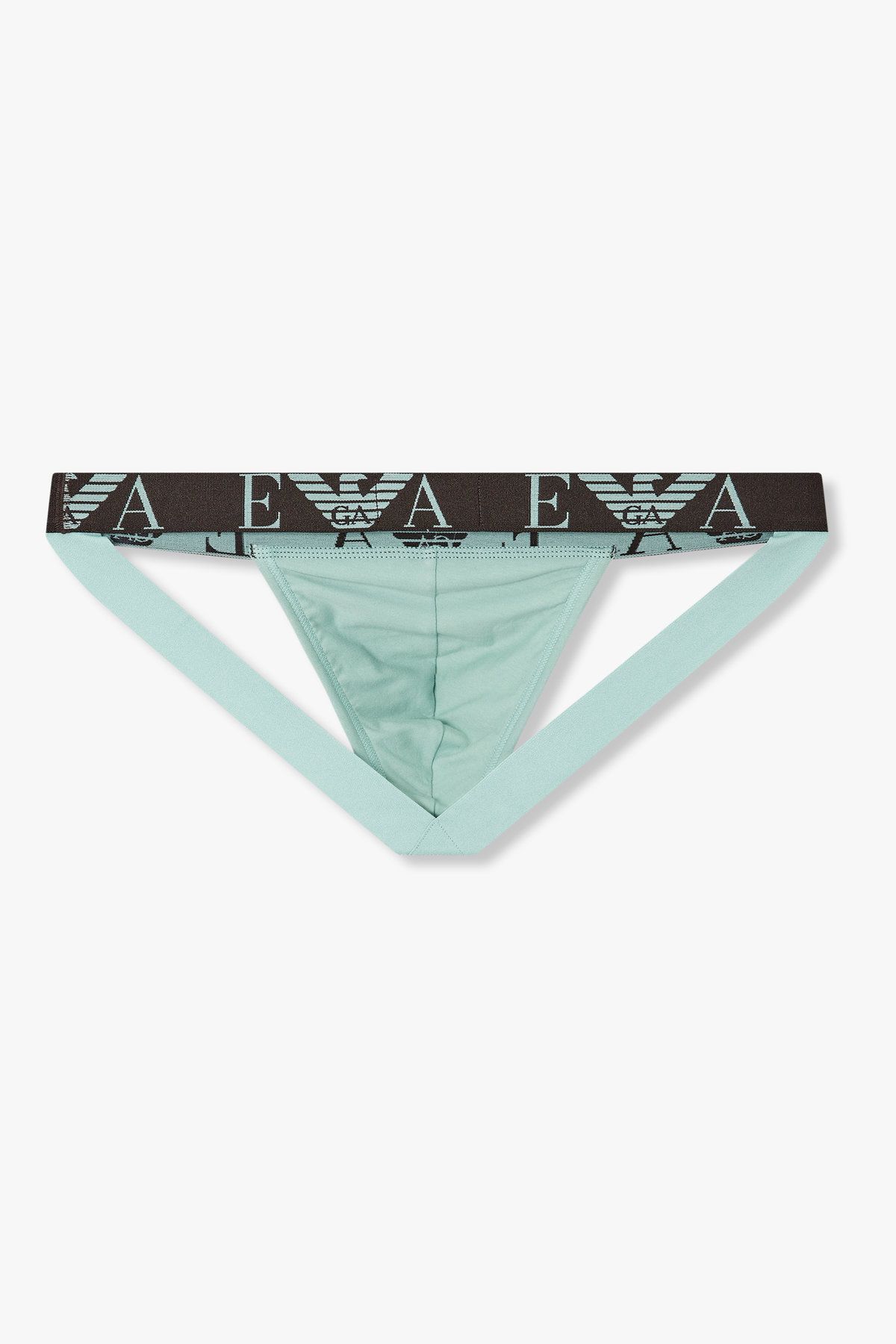 엠포리오 아르마니 언더웨어(EMPORIO ARMANI UNDERWEAR) 남성 빅 이글 로고 코튼 작스트랩_민트 0815310004