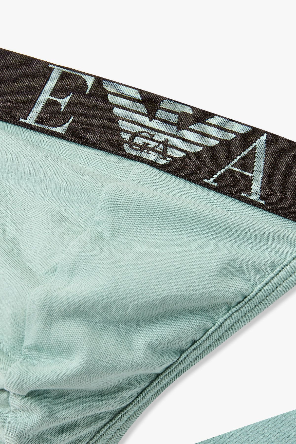엠포리오 아르마니 언더웨어(EMPORIO ARMANI UNDERWEAR) 남성 빅 이글 로고 코튼 작스트랩_민트 0815310004