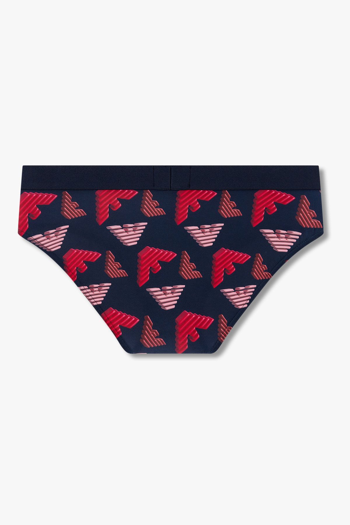 엠포리오 아르마니 언더웨어(EMPORIO ARMANI UNDERWEAR) 남성 3D 이글 패턴 폴리 브리프_블루 0815311044