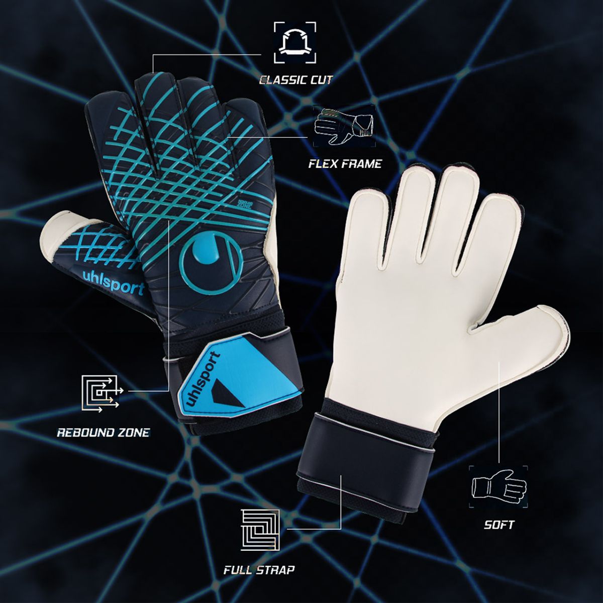 울스포츠(UHLSPORT) 골키퍼장갑 포커스 K Soft Flex Frame (101133601)