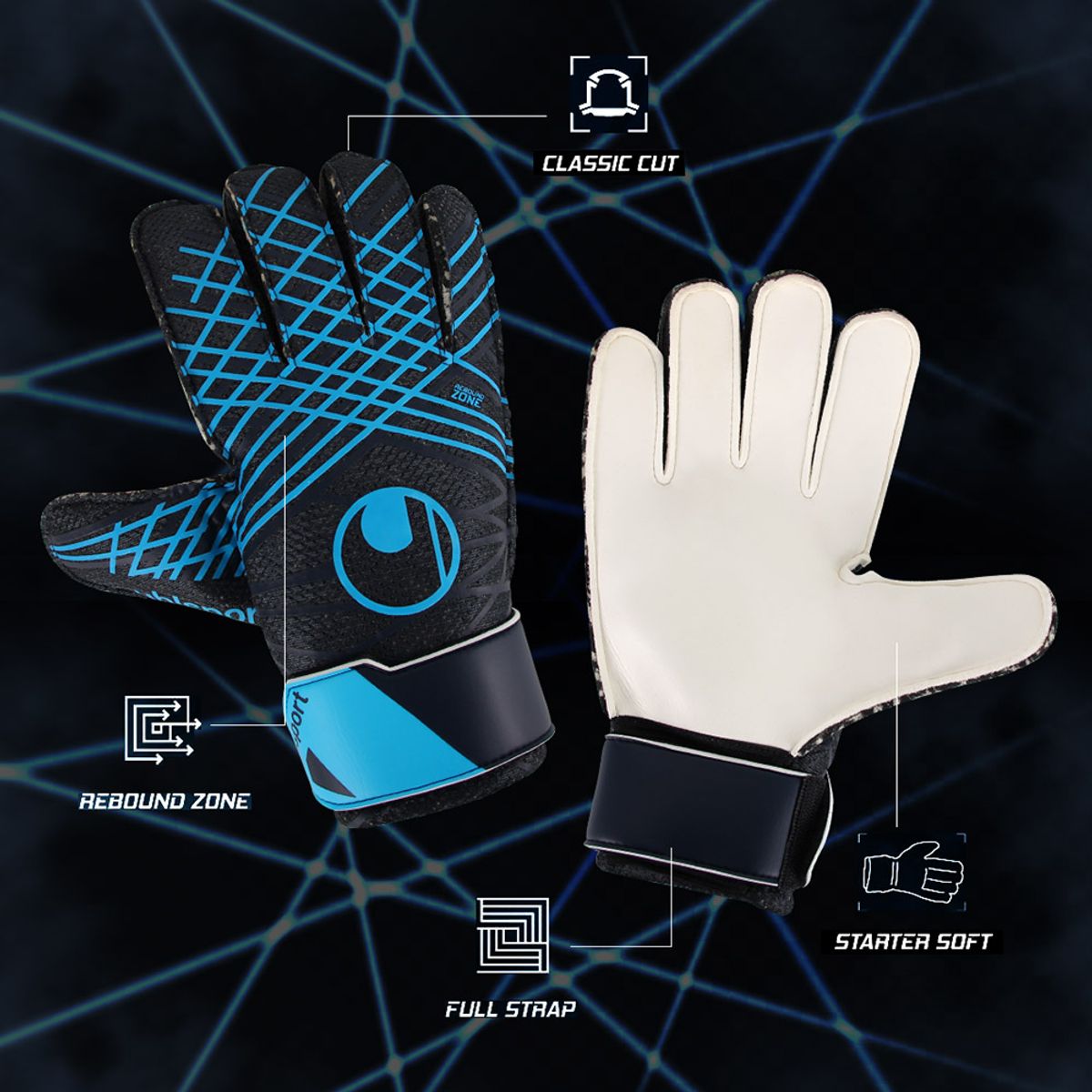 울스포츠(UHLSPORT) 골키퍼장갑 포커스 K Starter Soft (101133801)