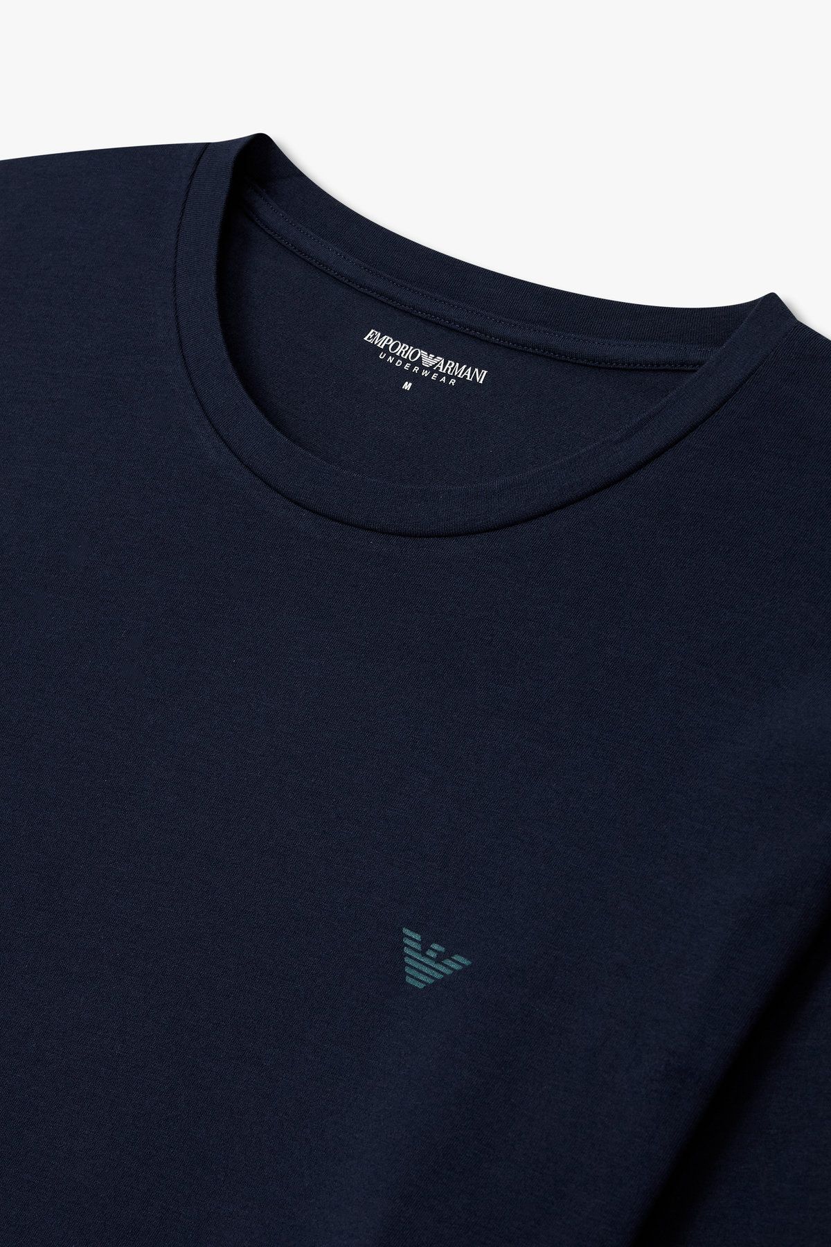 엠포리오 아르마니 언더웨어(EMPORIO ARMANI UNDERWEAR) 남성 이글 로고 라운지 티셔츠_네이비 0815336001