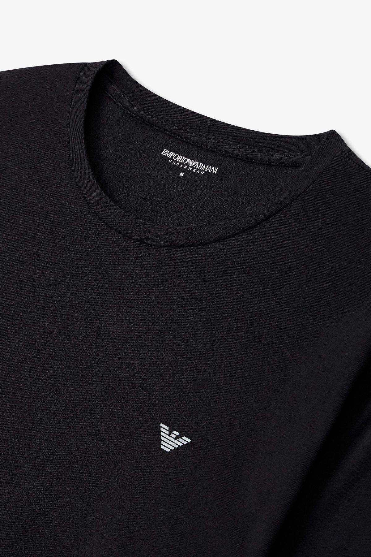엠포리오 아르마니 언더웨어(EMPORIO ARMANI UNDERWEAR) 남성 이글 로고 라운지 티셔츠_블랙 0815336002