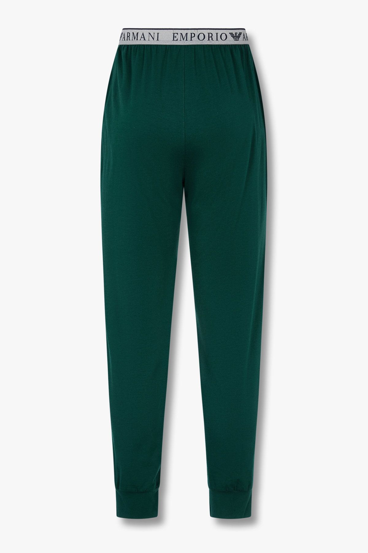 엠포리오 아르마니 언더웨어(EMPORIO ARMANI UNDERWEAR) 남성 로고 밴딩 라운지 조거 팬츠_그린 0815332001