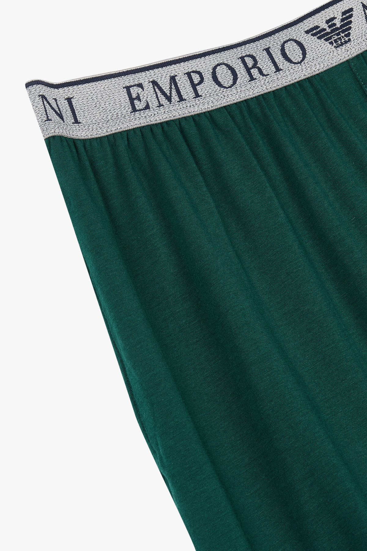 엠포리오 아르마니 언더웨어(EMPORIO ARMANI UNDERWEAR) 남성 로고 밴딩 라운지 조거 팬츠_그린 0815332001