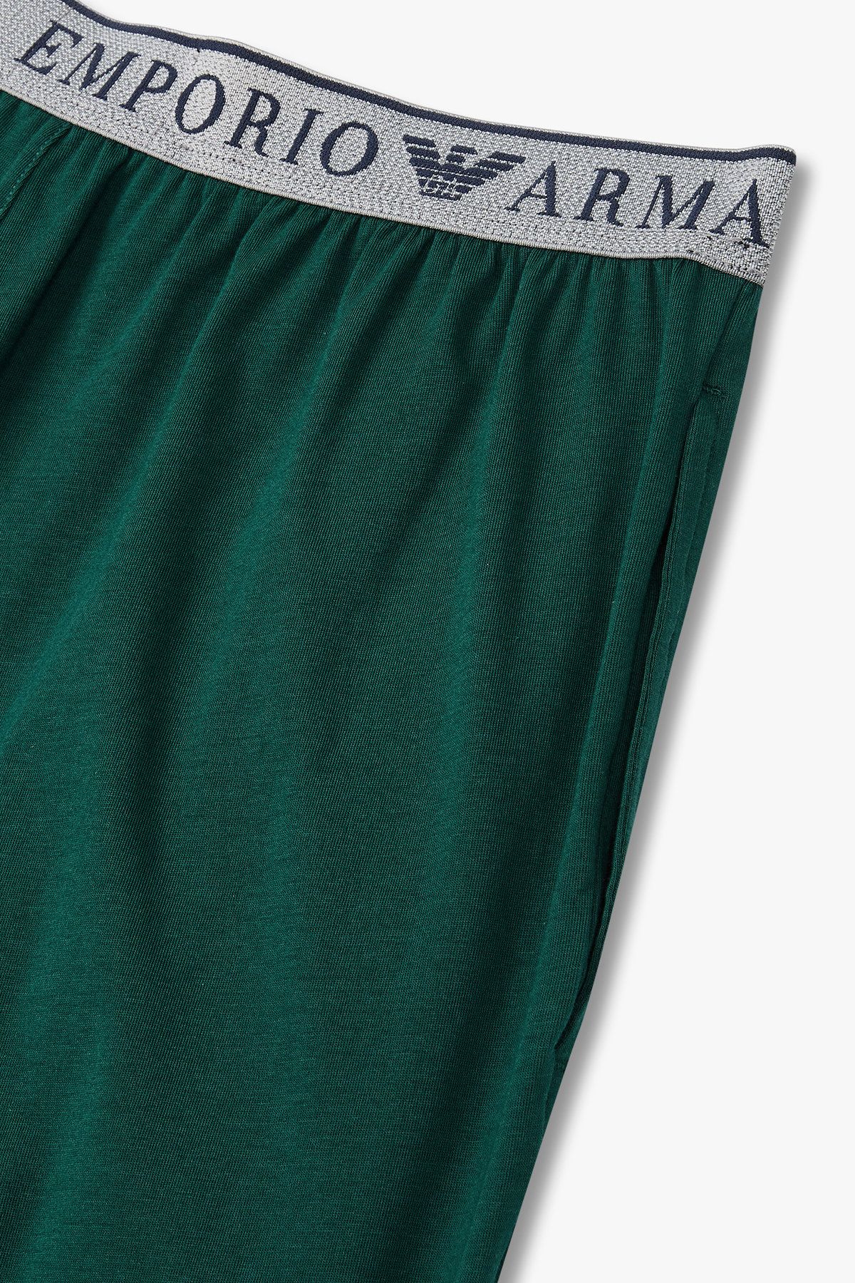 엠포리오 아르마니 언더웨어(EMPORIO ARMANI UNDERWEAR) 남성 로고 밴딩 라운지 조거 팬츠_그린 0815332001
