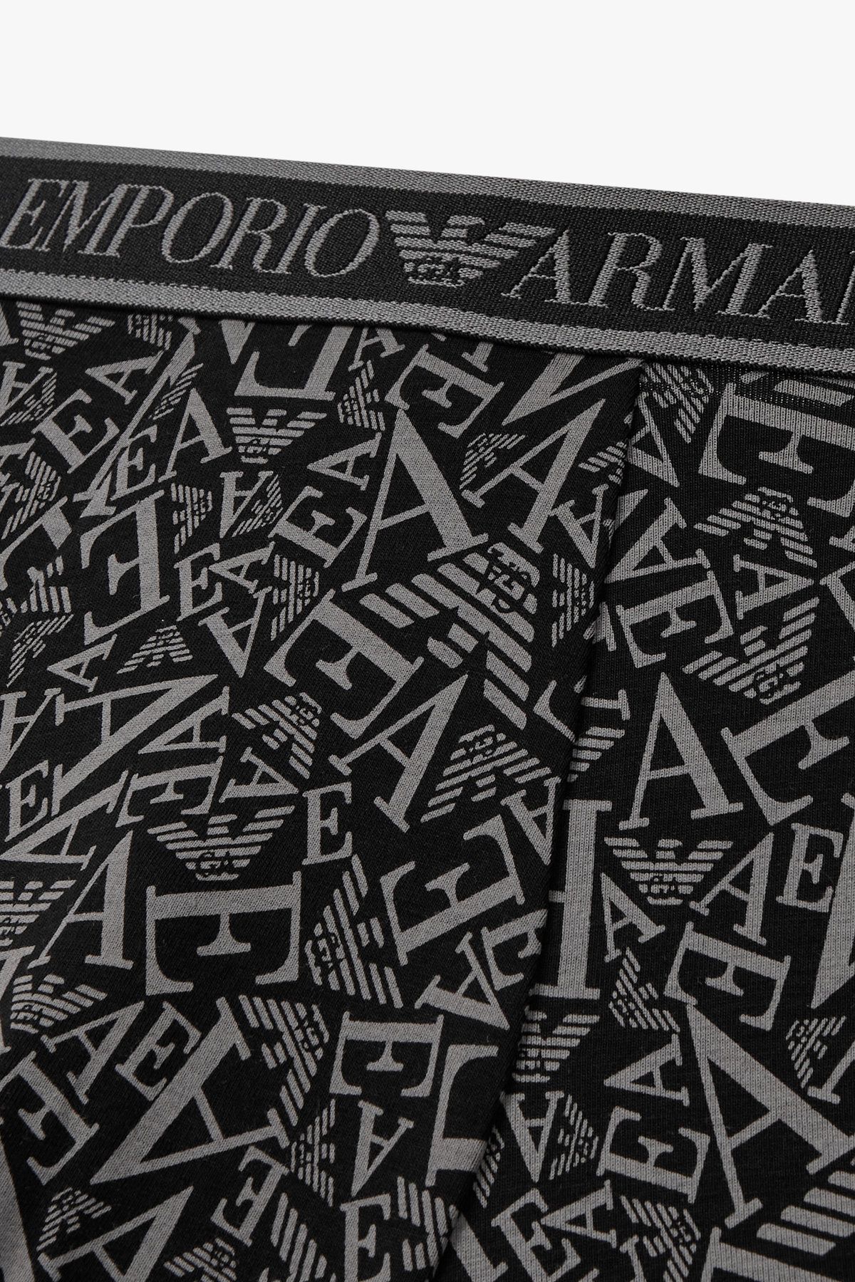 엠포리오 아르마니 언더웨어(EMPORIO ARMANI UNDERWEAR) 남성 라인 밴딩 패턴드 코튼 드로즈_블랙 0815312318