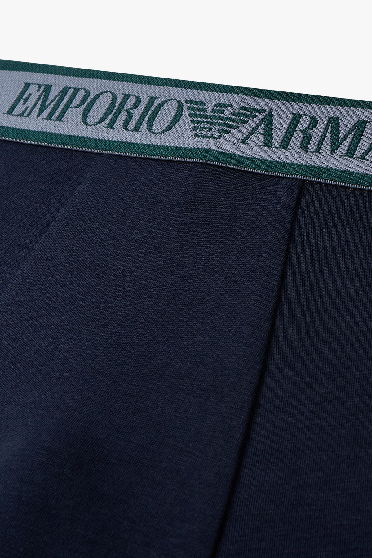 엠포리오 아르마니 언더웨어(EMPORIO ARMANI UNDERWEAR) 남성 라인 보더 밴딩 코튼 드로즈_블루 0815312308
