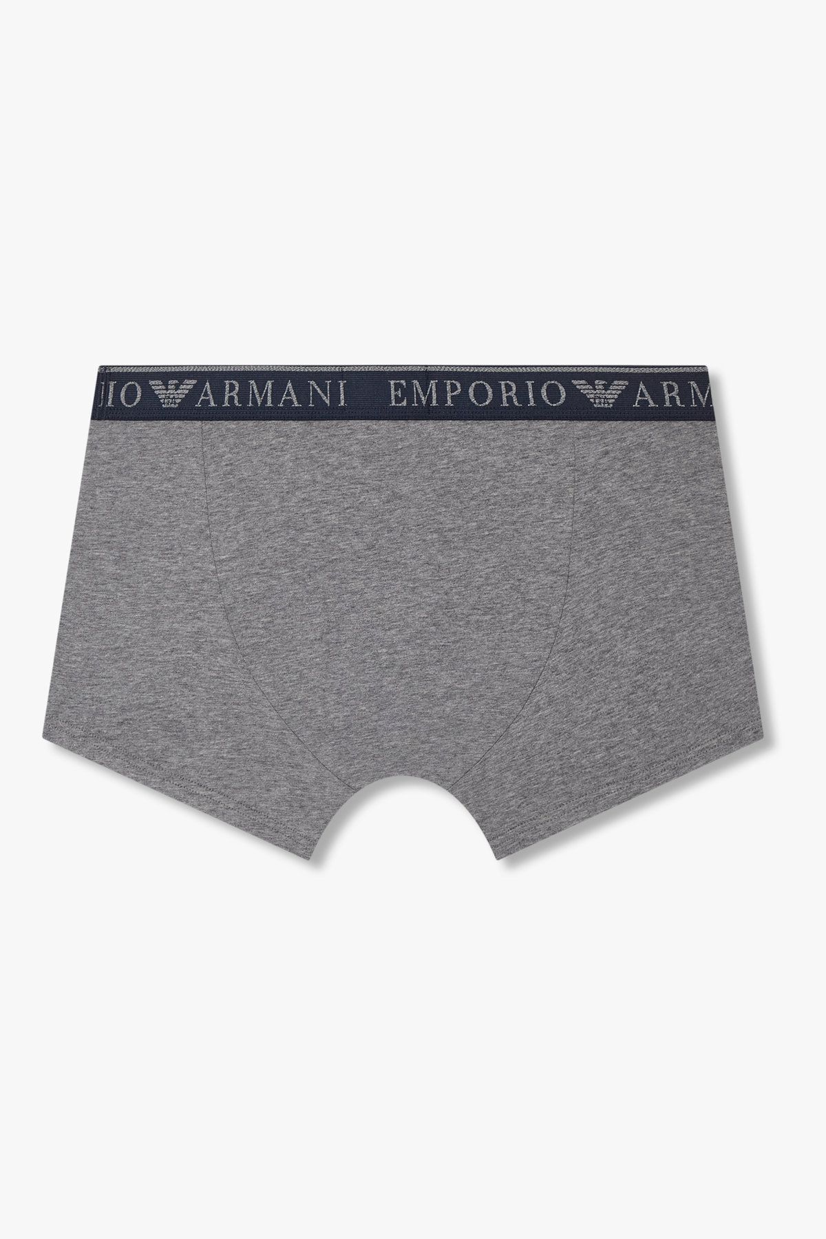엠포리오 아르마니 언더웨어(EMPORIO ARMANI UNDERWEAR) 남성 라인 로고 밴딩 코튼 드로즈_멜란지 그레이 0815312003