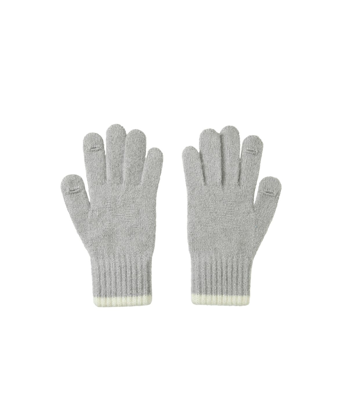 레스트앤레크레이션(REST&RECREATION) LOGO KNIT GLOVE - LIGHT GREY