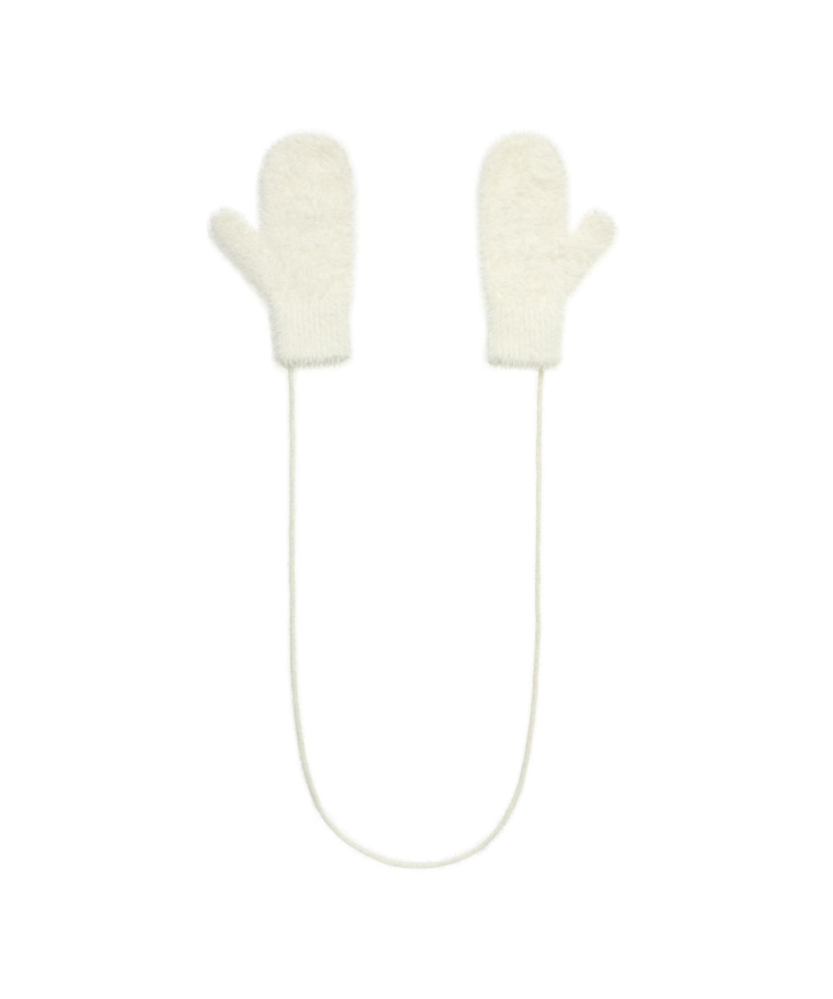 레스트앤레크레이션(REST&RECREATION) FLUFFY FUR MITTEN GLOVE - IVORY