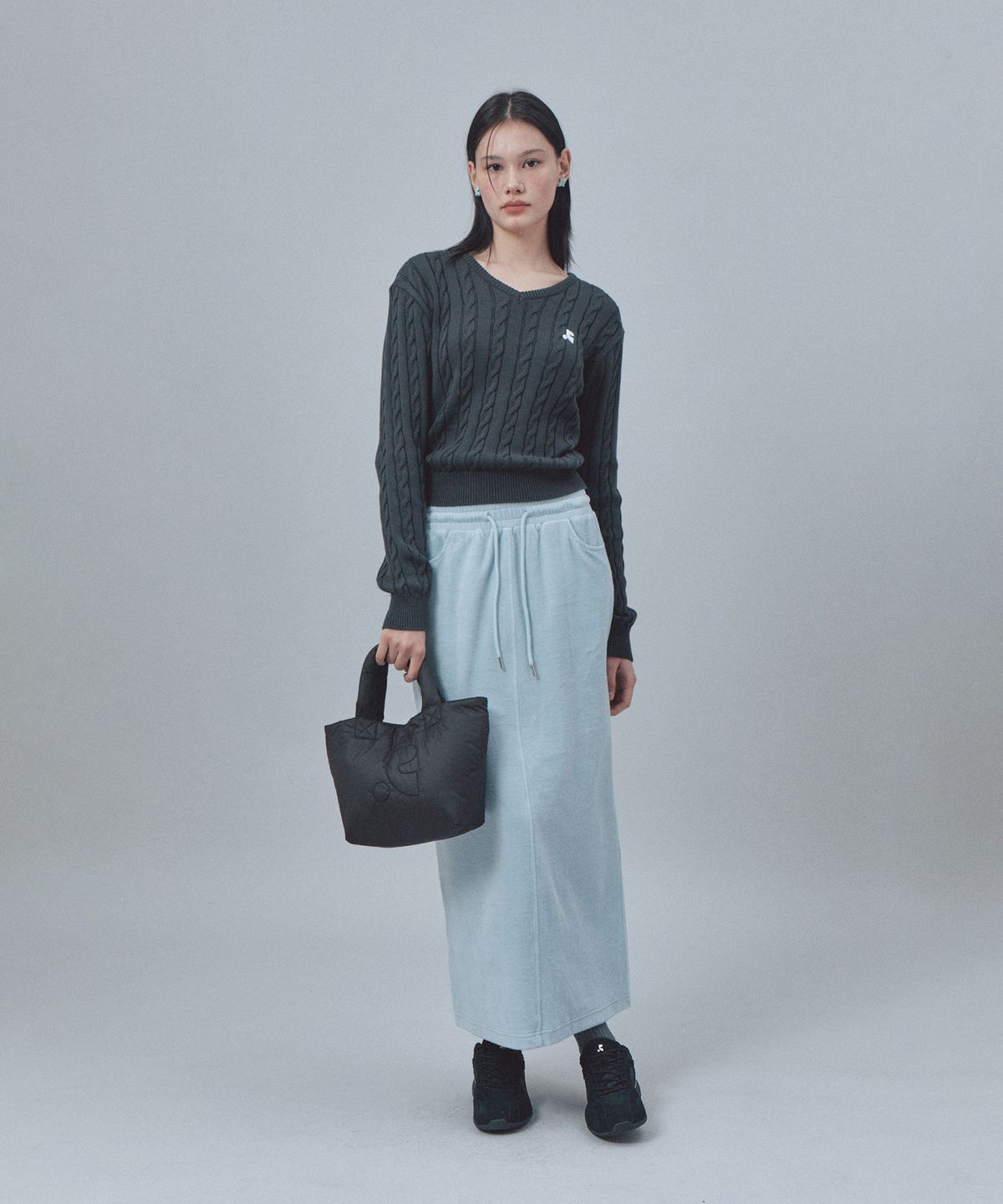 레스트앤레크레이션(REST&RECREATION) PUFFER MINI TOTE BAG - BLACK