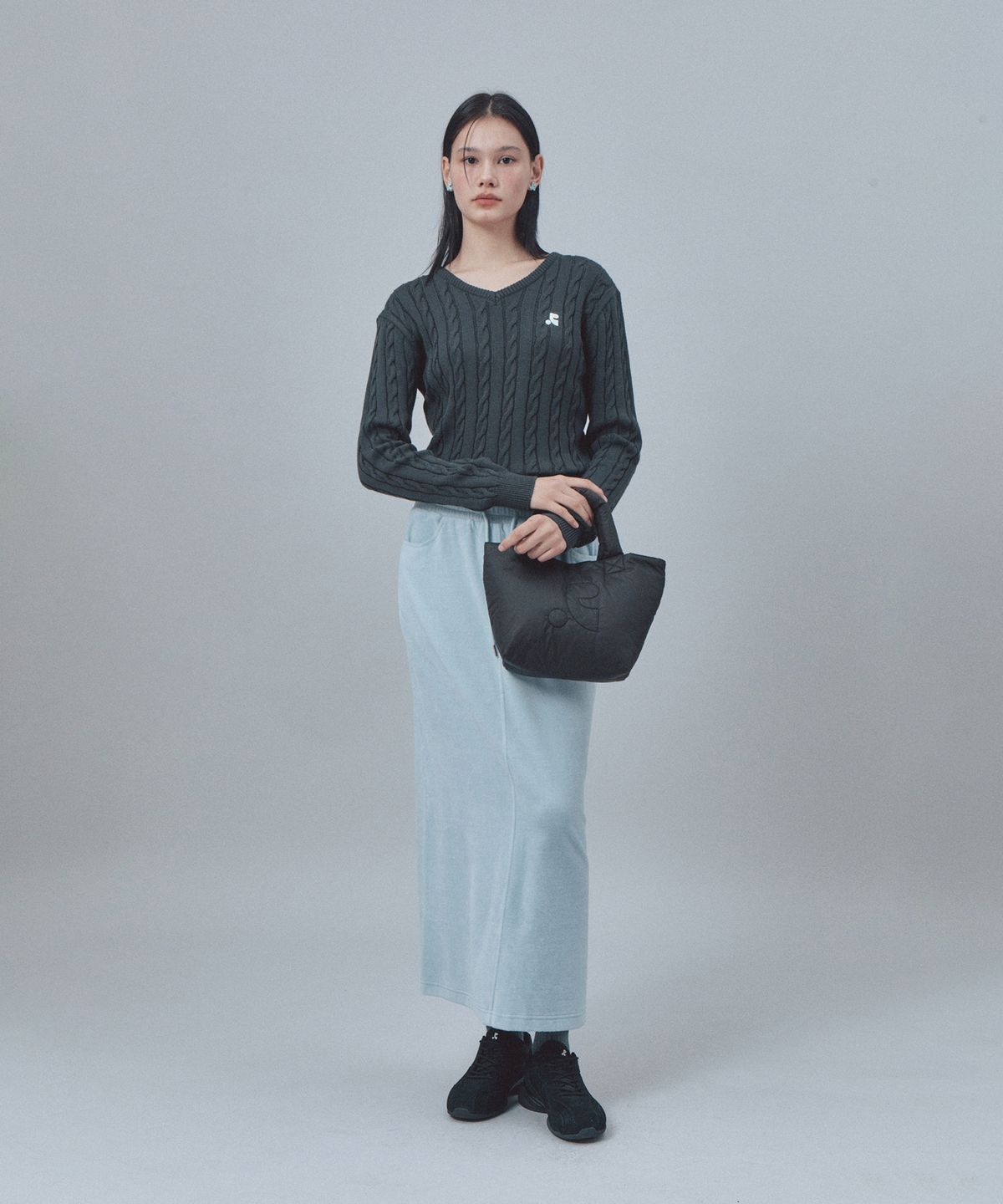 레스트앤레크레이션(REST&RECREATION) PUFFER MINI TOTE BAG - BLACK