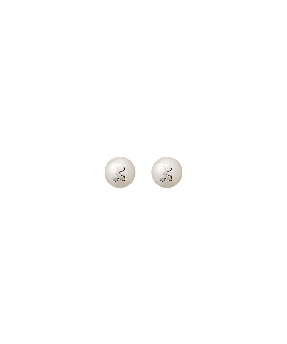 레스트앤레크레이션(REST&RECREATION) LOGO PEARL EARRING - SILVER