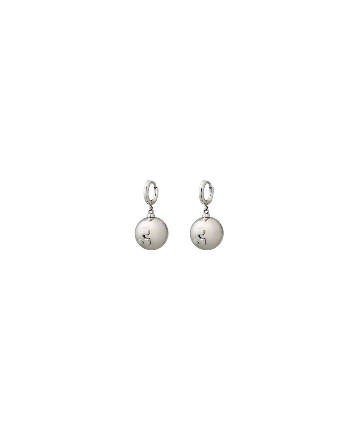 레스트앤레크레이션(REST&RECREATION) LOGO BALL RING EARRING - SILVER