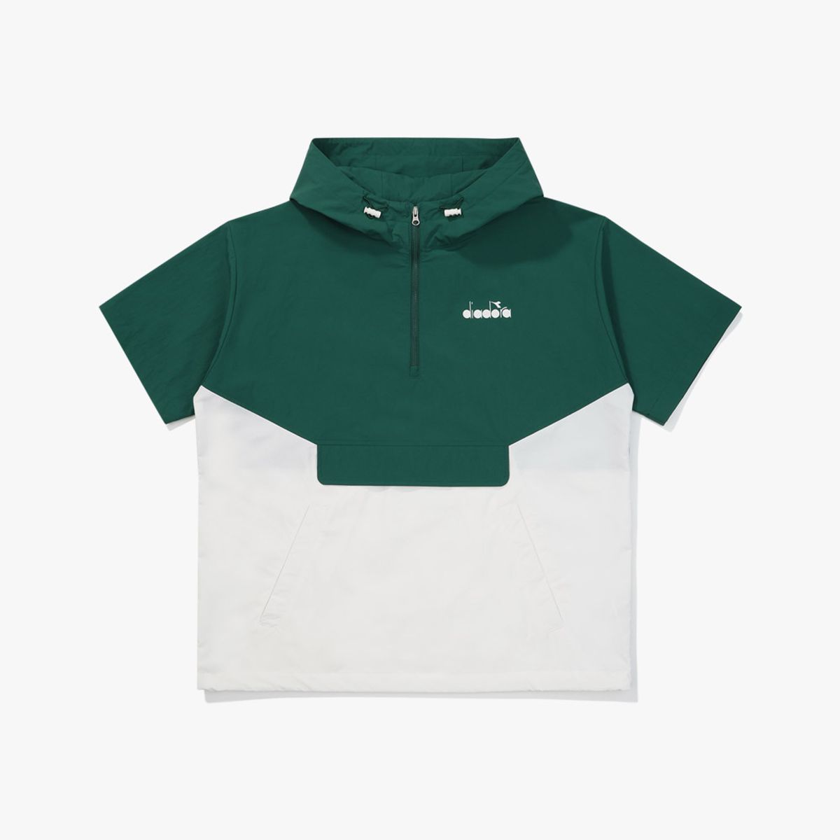 디아도라(diadora) 그랜드슬램 컬러 블록 반팔 아노락 GREEN