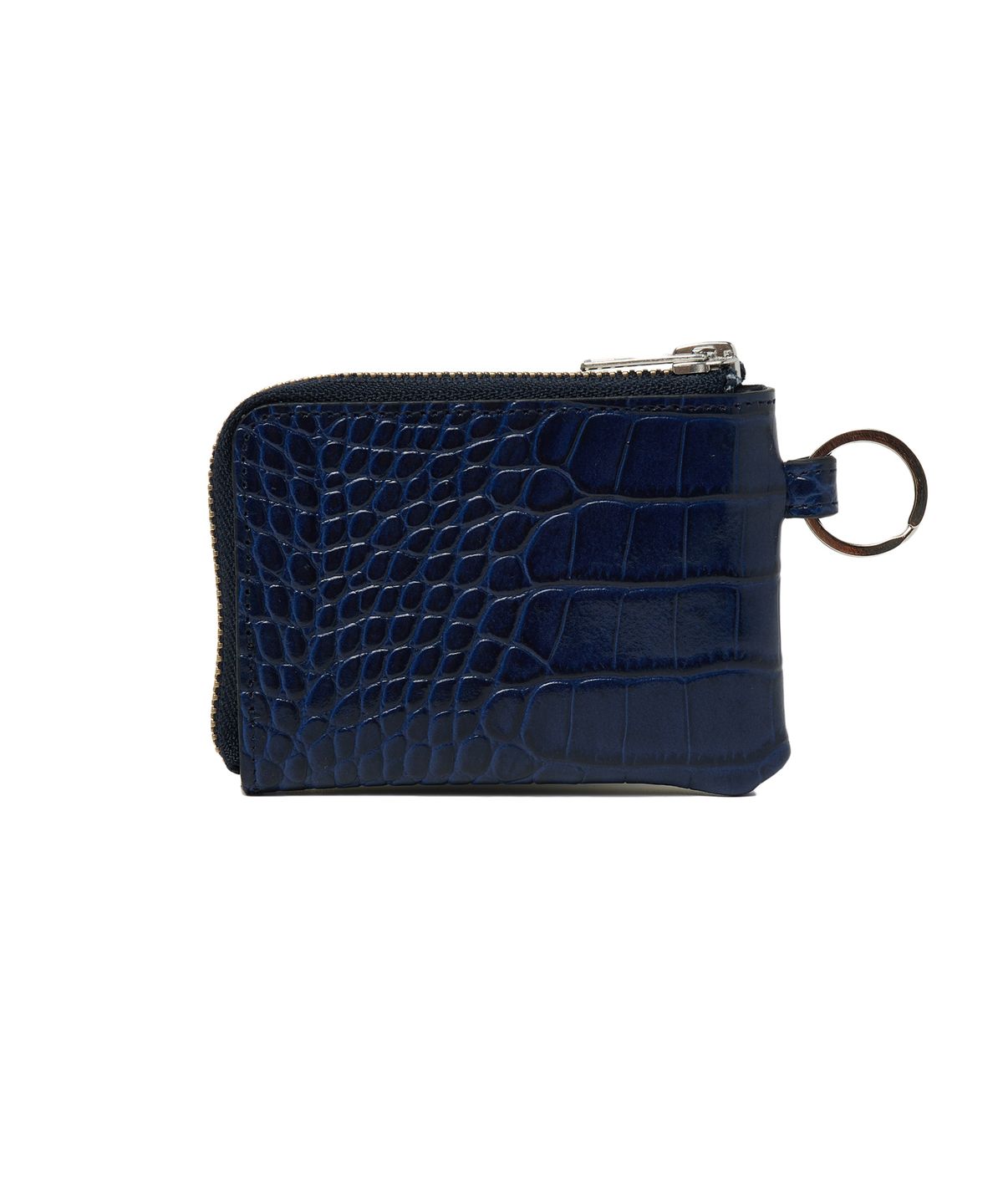 위캔더스(WKNDRS) CROC CARD WALLET (NAVY)