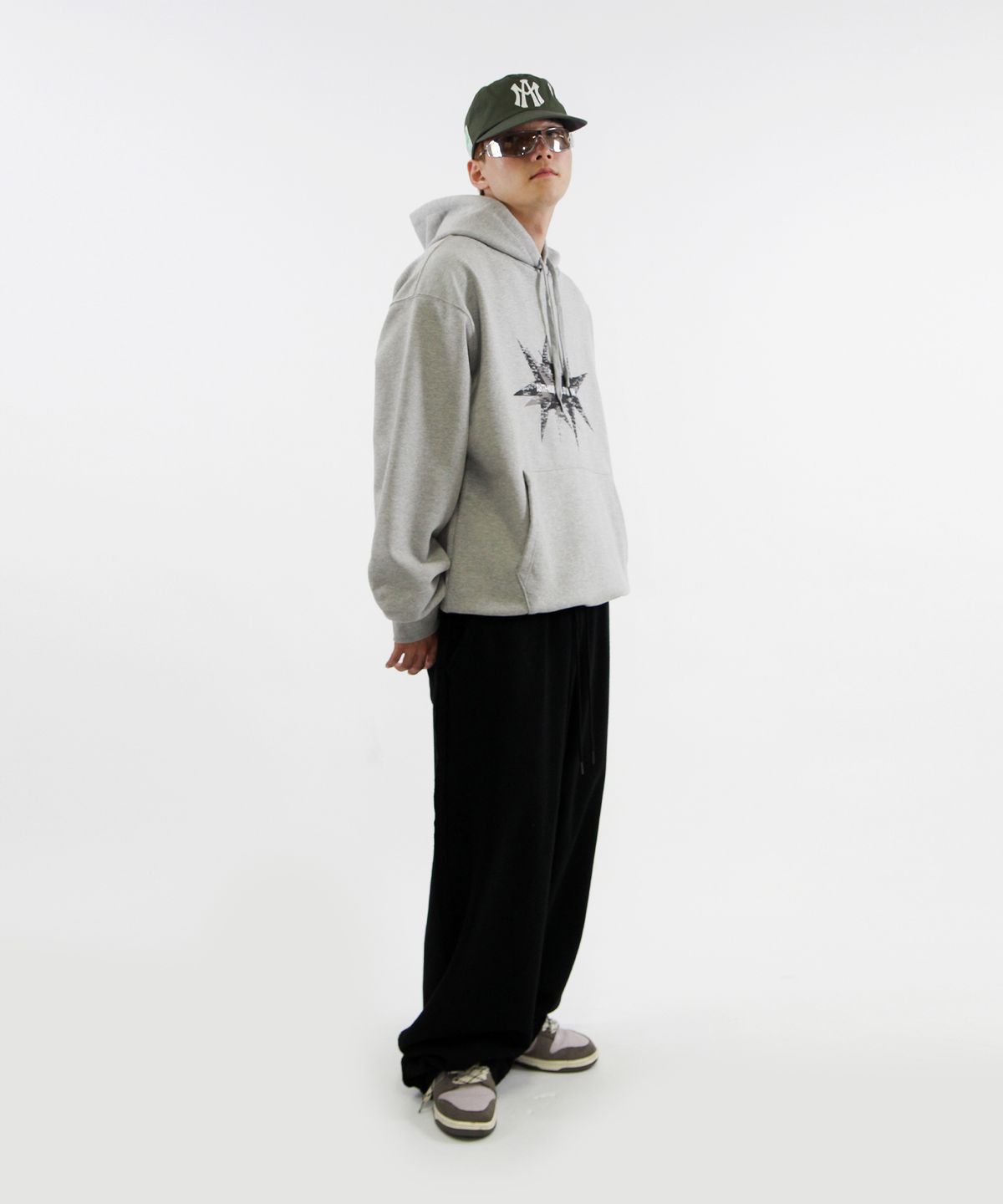 크리건(CRIGUN) Throwing Star 후드티 MELANGE GREY