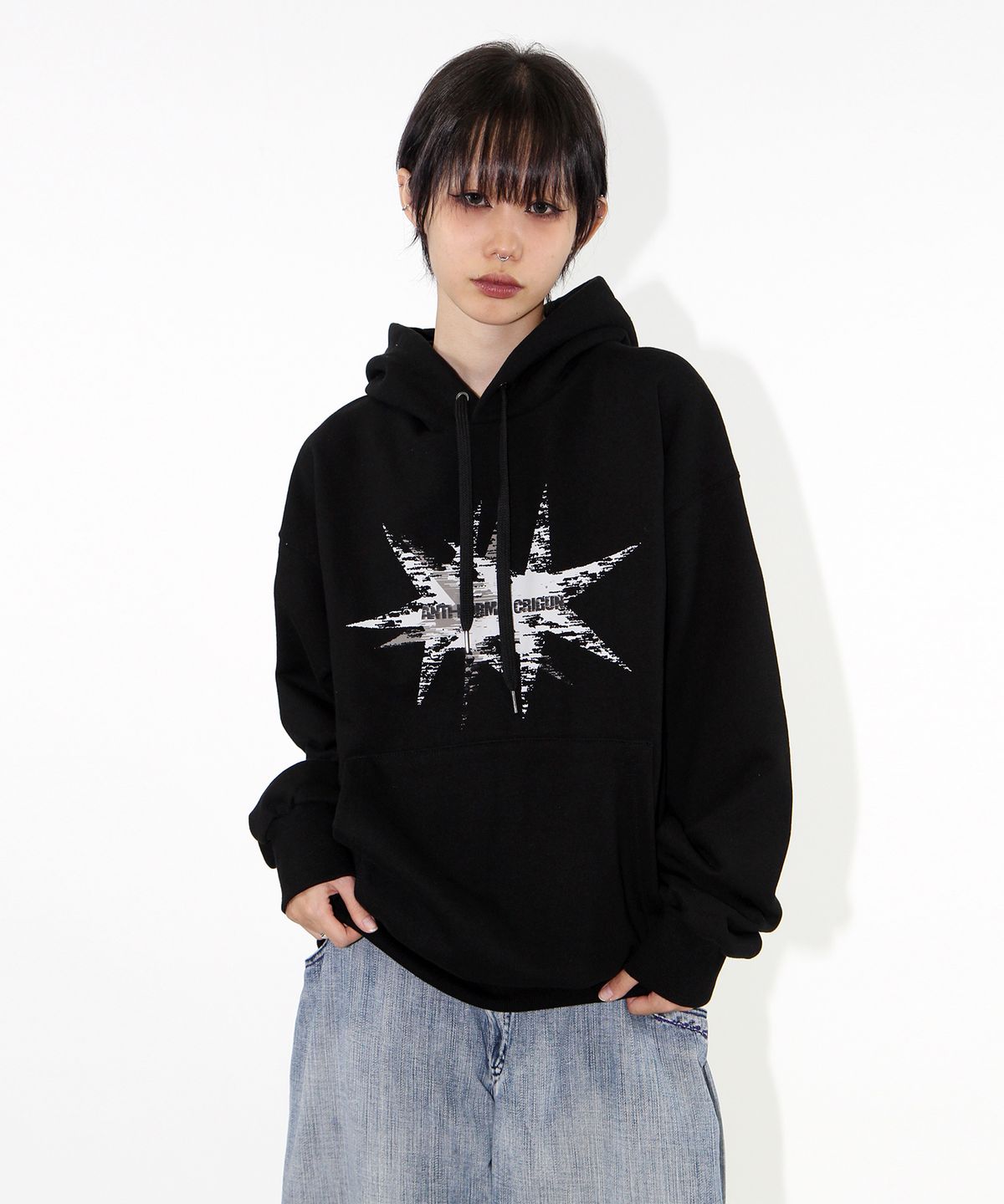 크리건(CRIGUN) Throwing Star 후드티 BLACK