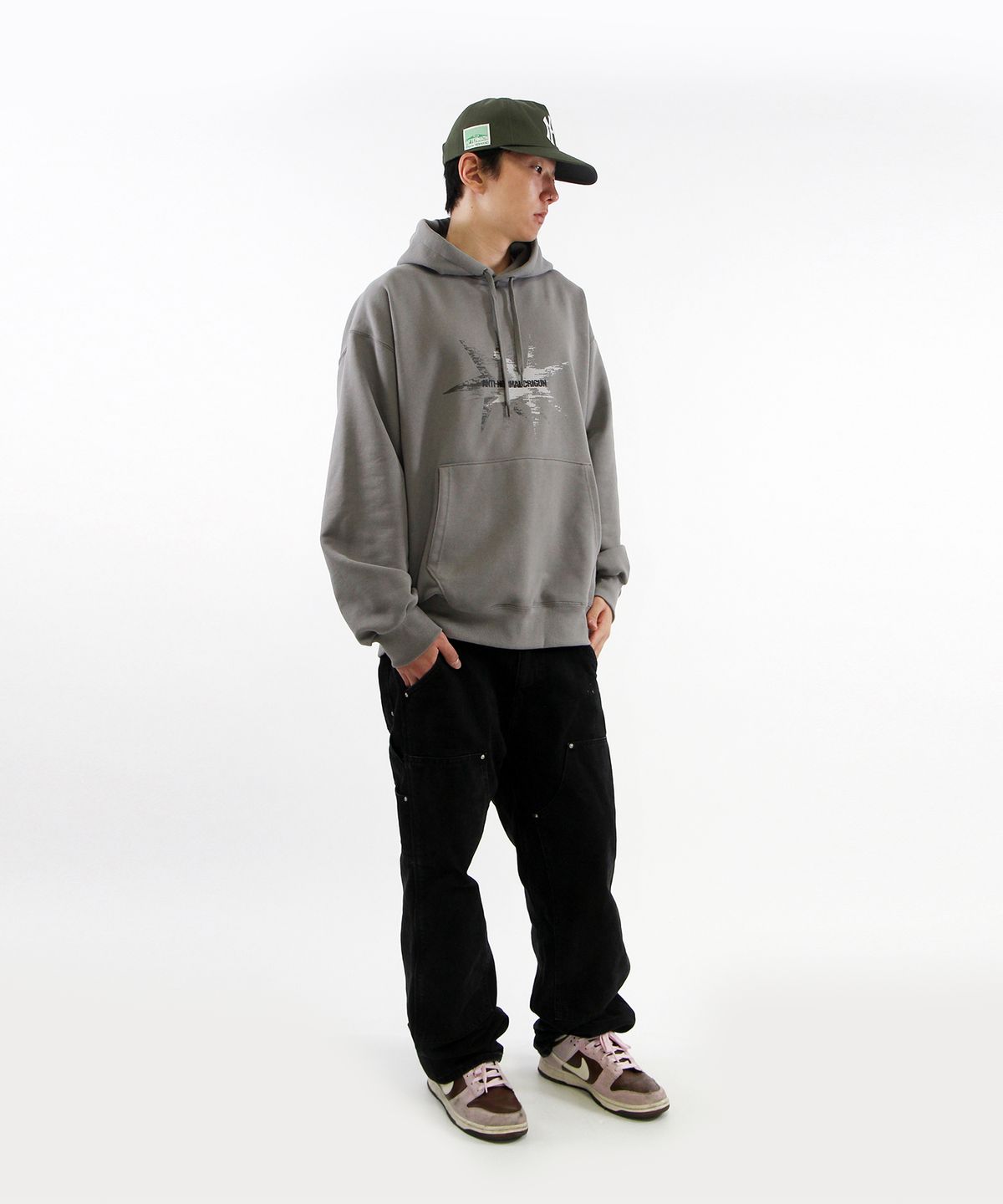 크리건(CRIGUN) Throwing Star 후드티 KHAKI BEIGE