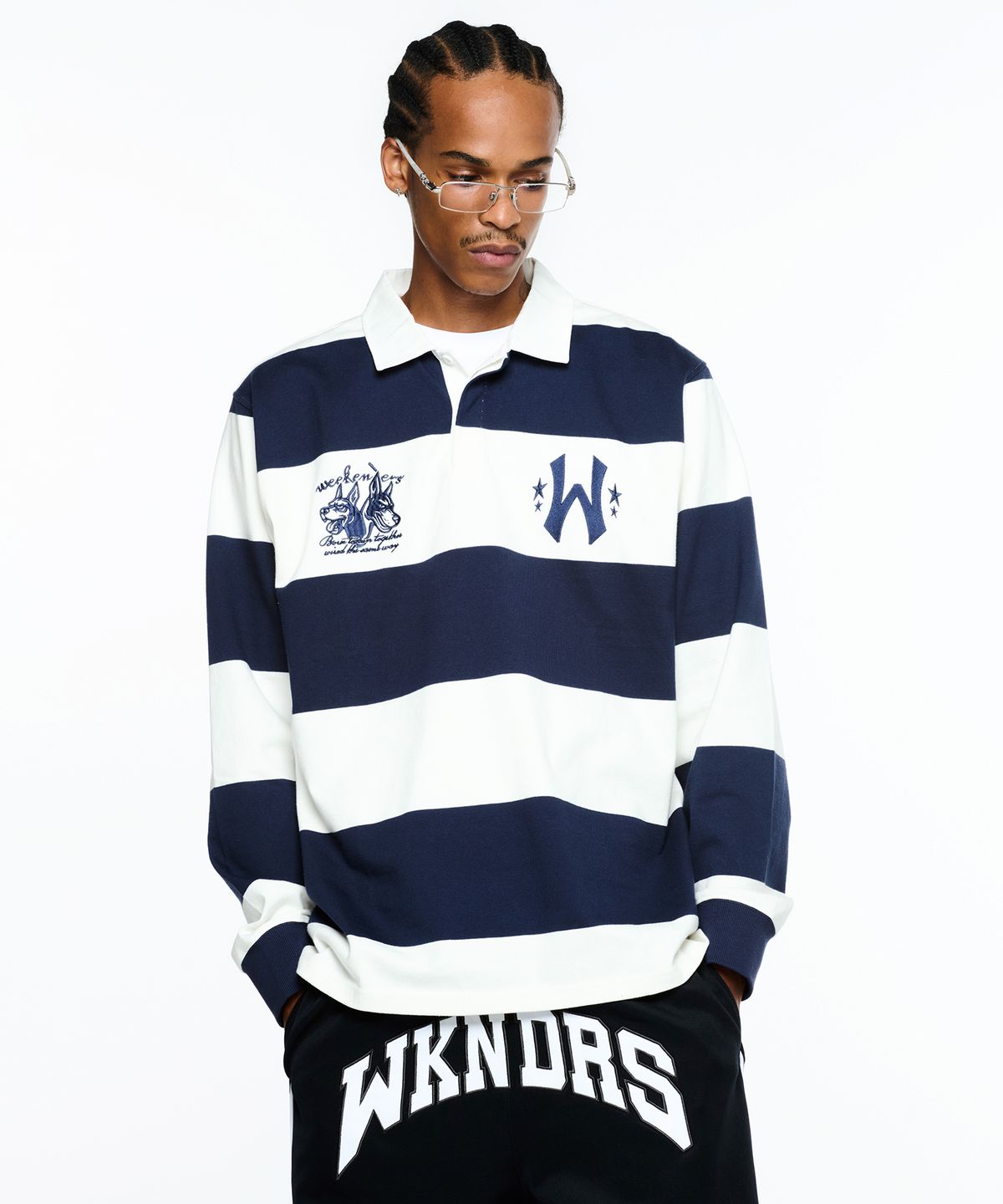 위캔더스(WKNDRS) BOUTIQUE RUGBY PIQUE (NAVY)