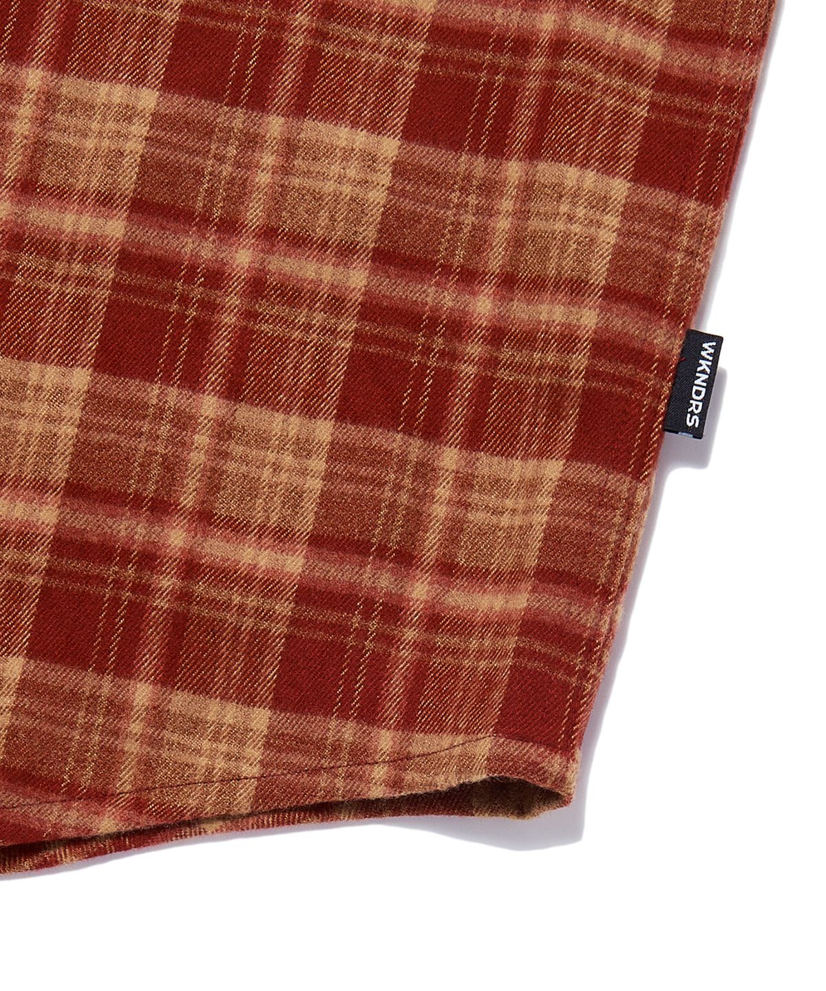위캔더스(WKNDRS) CHECKERED SHIRT (BURGUNDY)
