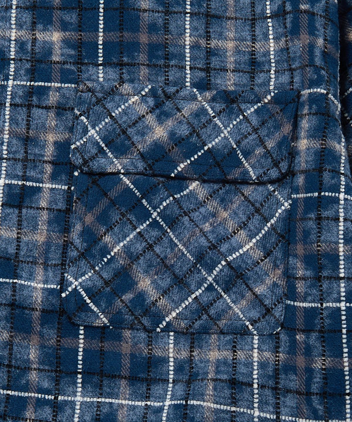 위캔더스(WKNDRS) CHECKERED ZIPUP SHIRT (NAVY)