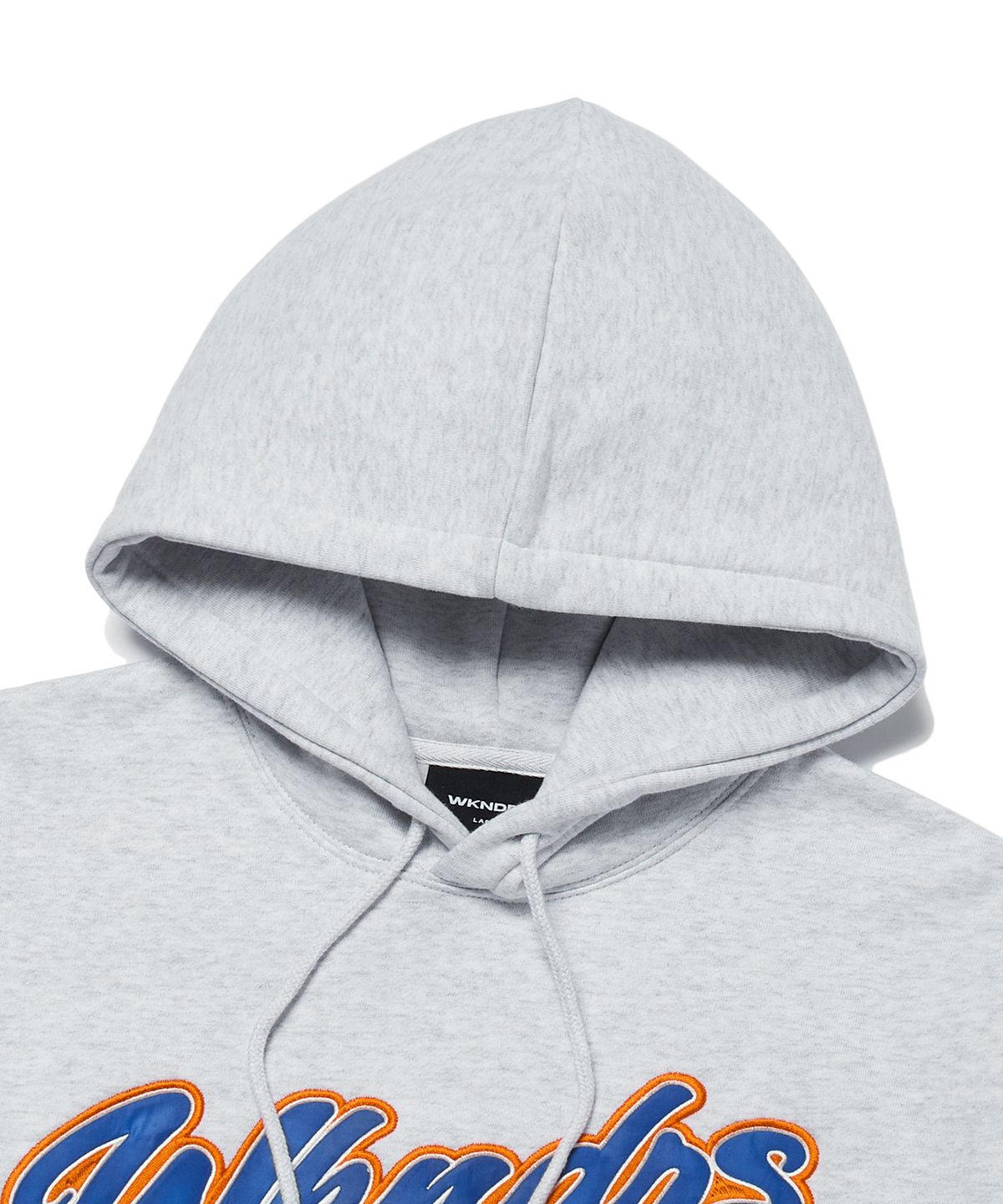 위캔더스(WKNDRS) BASEBALL APPLIQUE HOODIE (L.GREY)