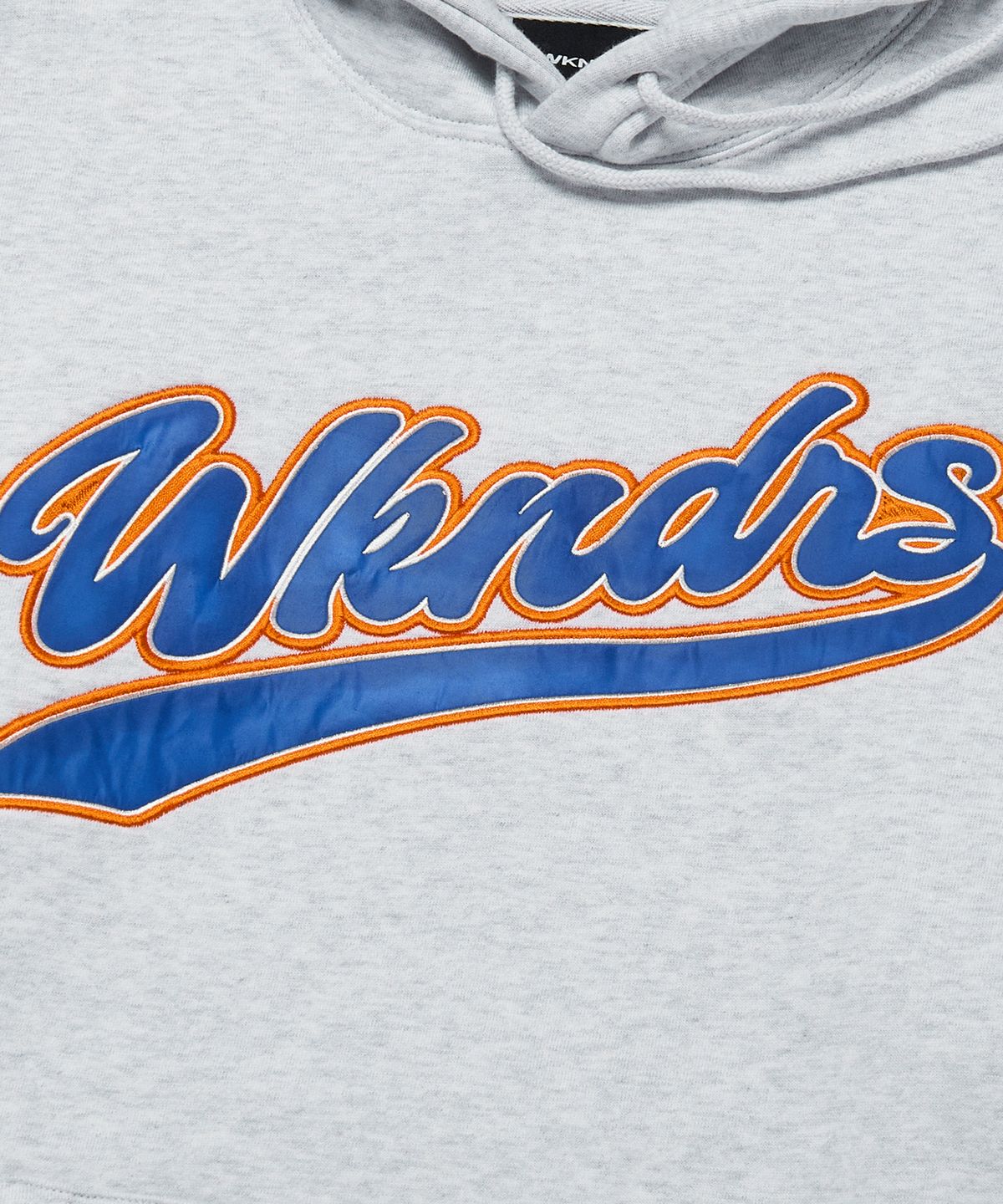 위캔더스(WKNDRS) BASEBALL APPLIQUE HOODIE (L.GREY)