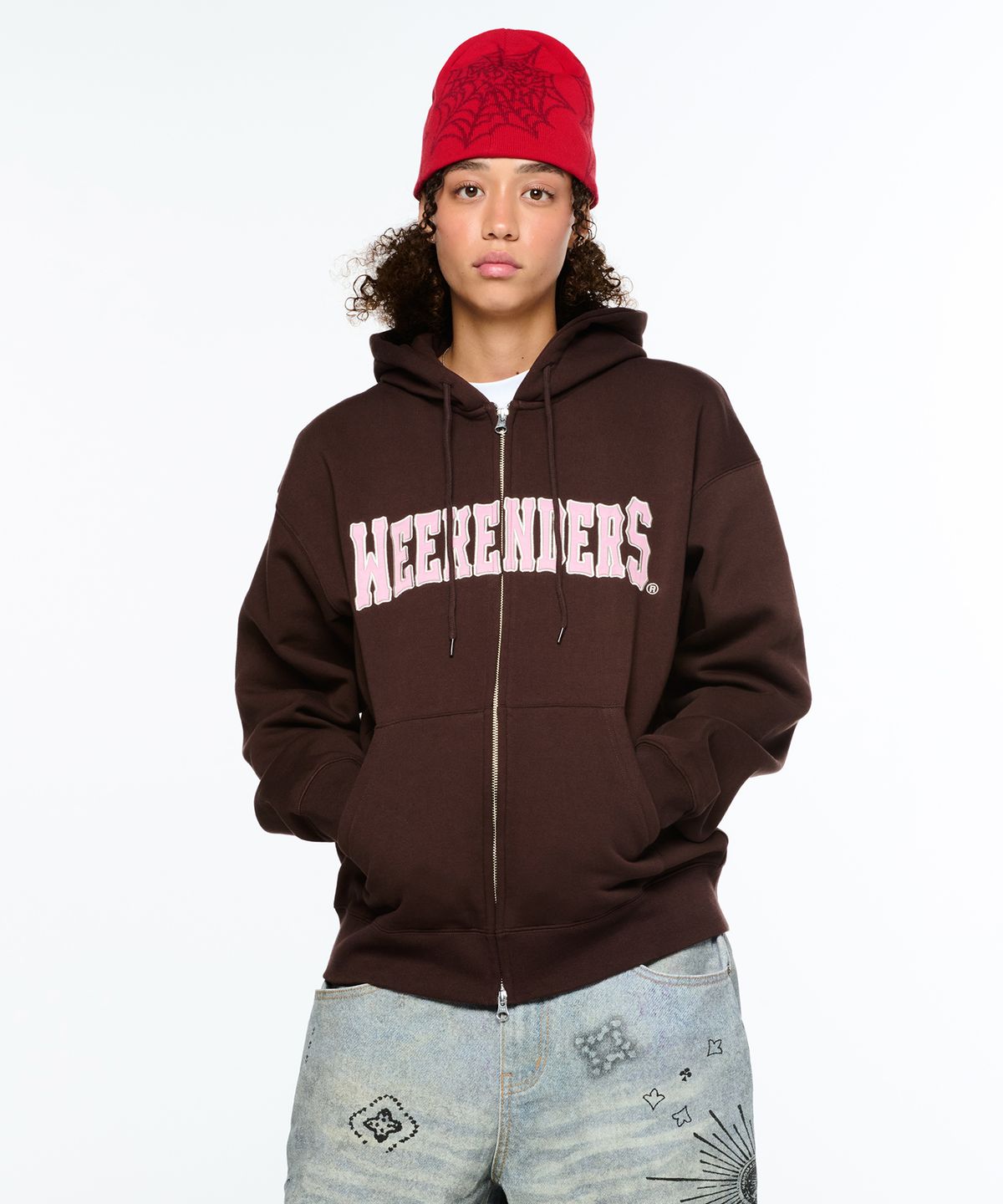 위캔더스(WKNDRS) COWBOYS ZIPUP HOODIE (BROWN)