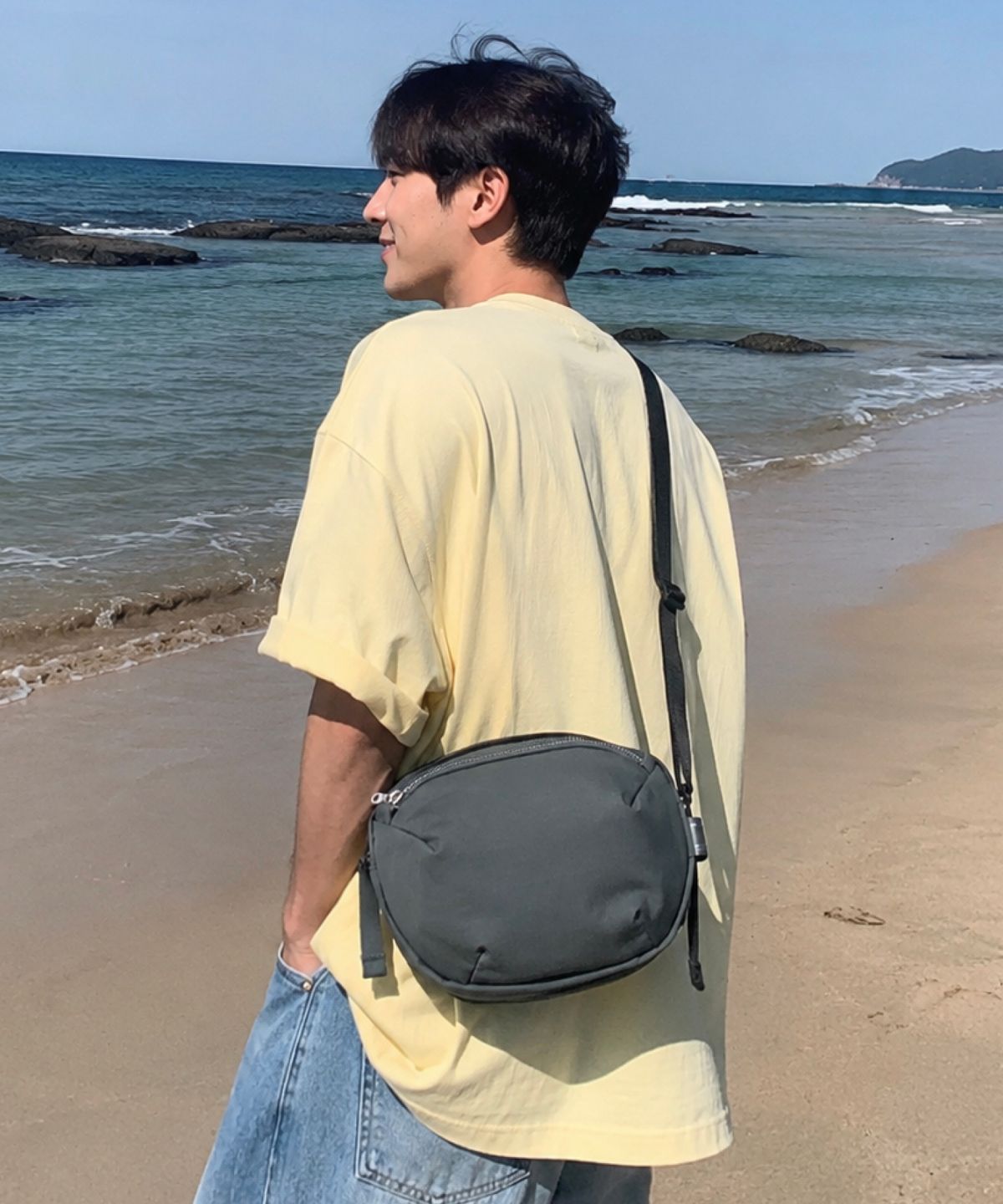 마테마틱(MATHEMATIK) 데데킨트 F19 멀티포켓 데일리 여행용 나일론 크로스백 어반 차콜